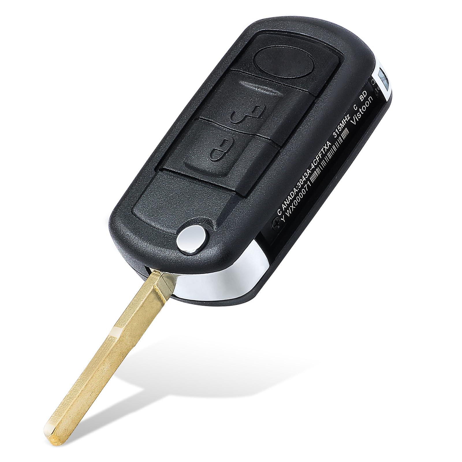 Keyecu Replacement Flip Remote Car Key Fob 315Mhz Pcf7941 For Lr3 Range Rover Sport 2005-2011 Fcc Id:Nt8-15K6014Cfftxa