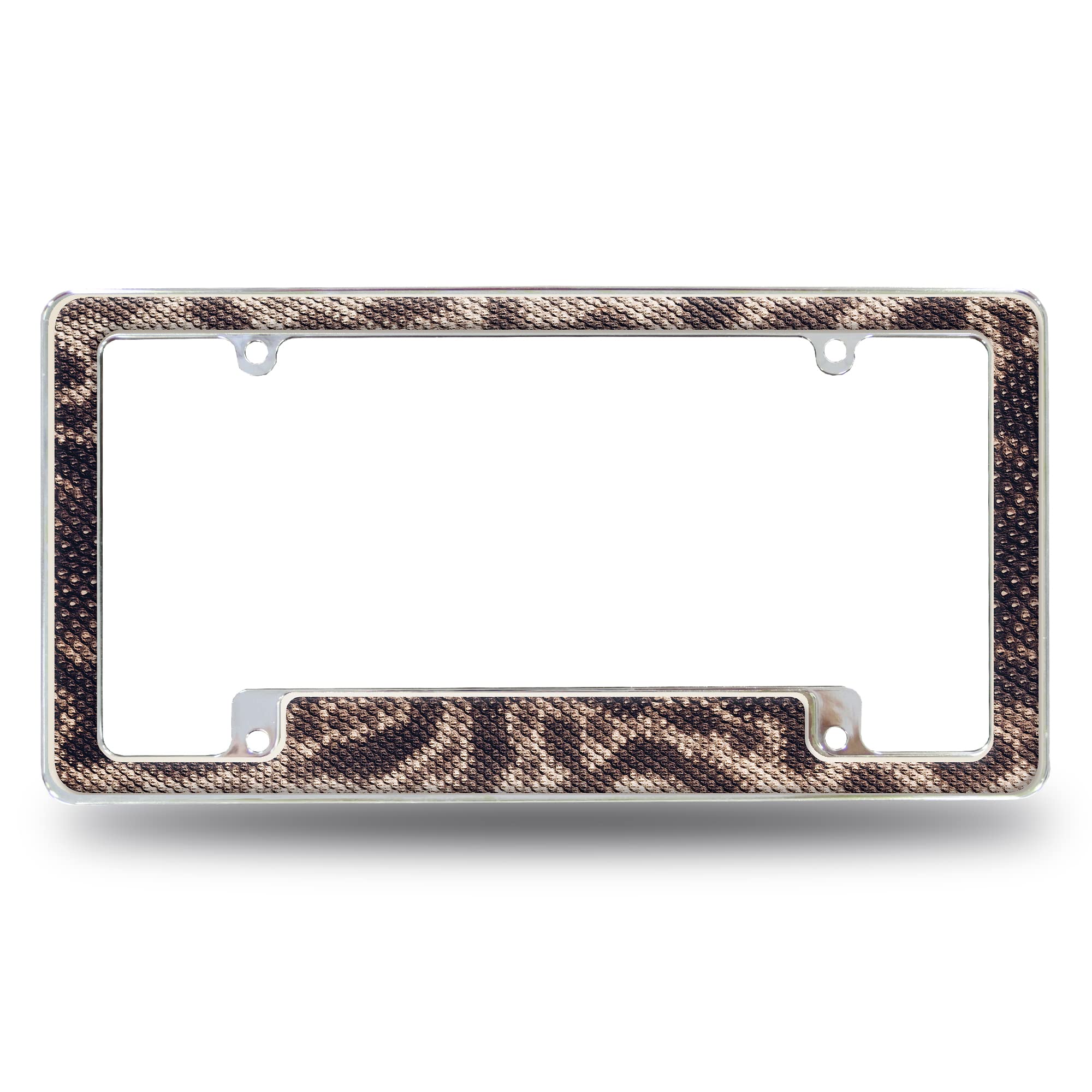 Rico Industries Snake All Over Automotive License Plate Frame for Car/Truck/SUV (12 x 6)