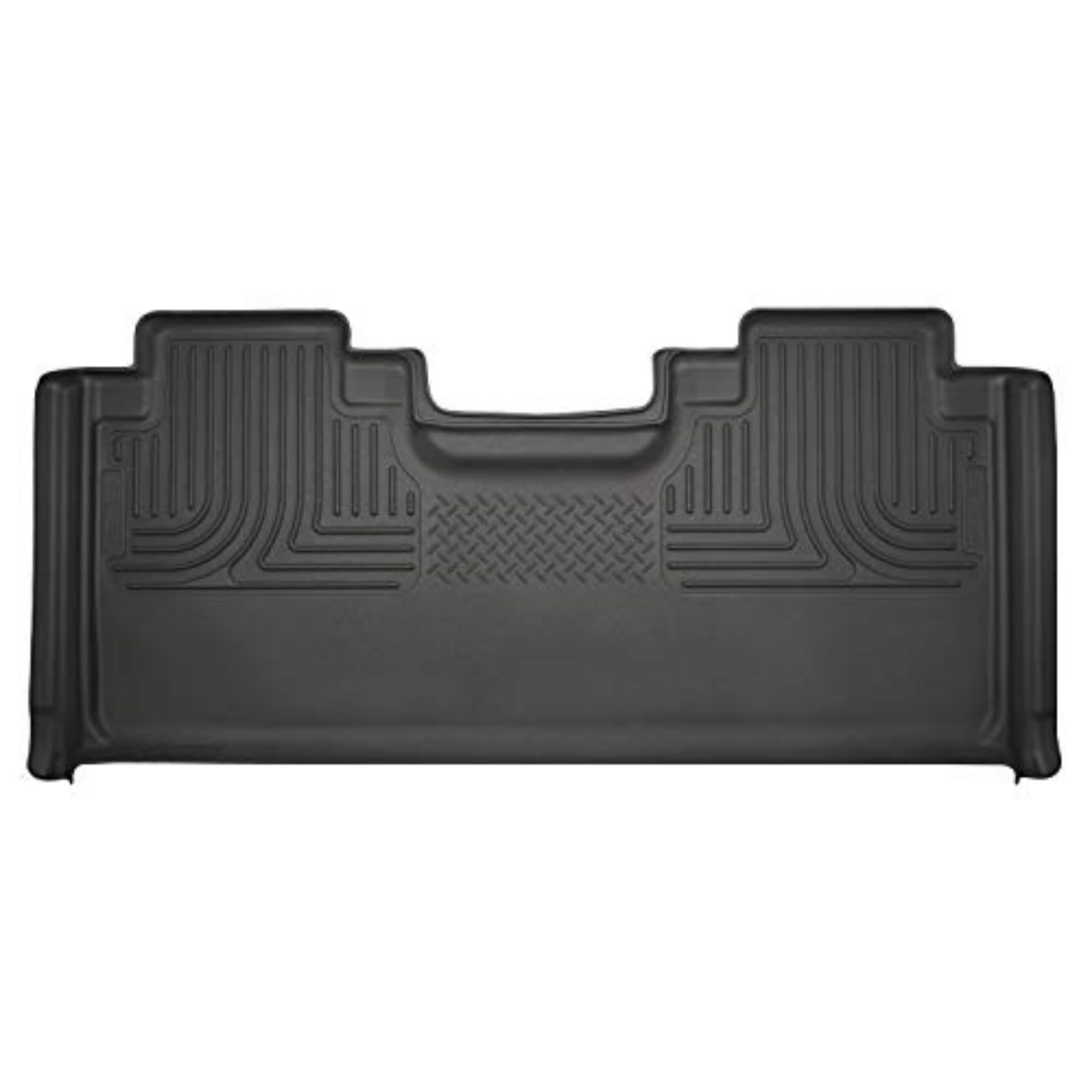 Husky Liners Weatherbeater Floor Mats | Fits 2015-2024 Ford F-150 Supercab; 2017-2024 Ford F-250/F-350/F-450 Supercab With Fold Flat Storage (Full Coverage) | 2Nd Row, 1-Pc Black - 19361