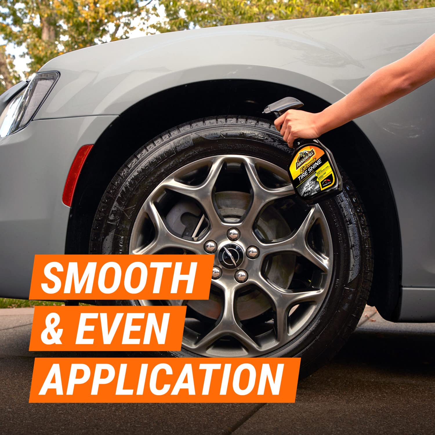 Armor All Car Tire Shine, One-Step Tire Shine Spray For Precise, Even Shine And Minimal Overspray - 2 Count