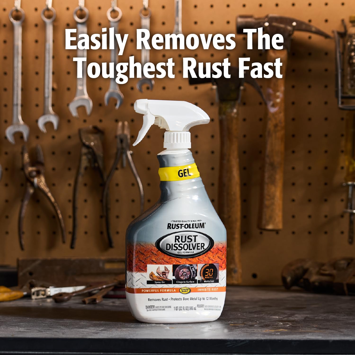 Rust-Oleum 300112-6Pk Rust Dissolver Gel Spray, 32 Oz, 6 Pack