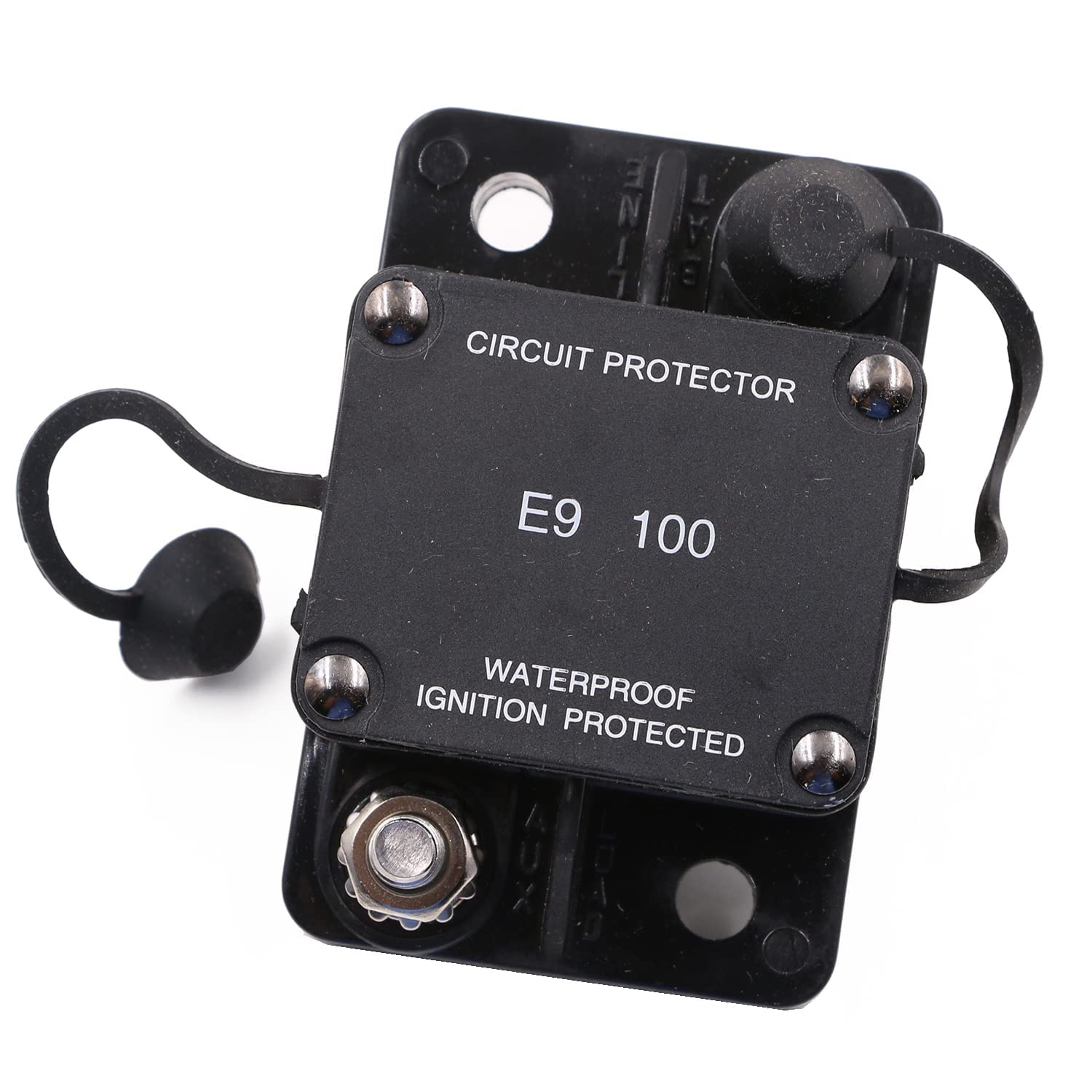 T Tocas Hi-Amp Circuit Breaker Marine Auto Reset Circuit Breakers No Switch Button Waterproof Ip67 Marine Automotive Truck (100A