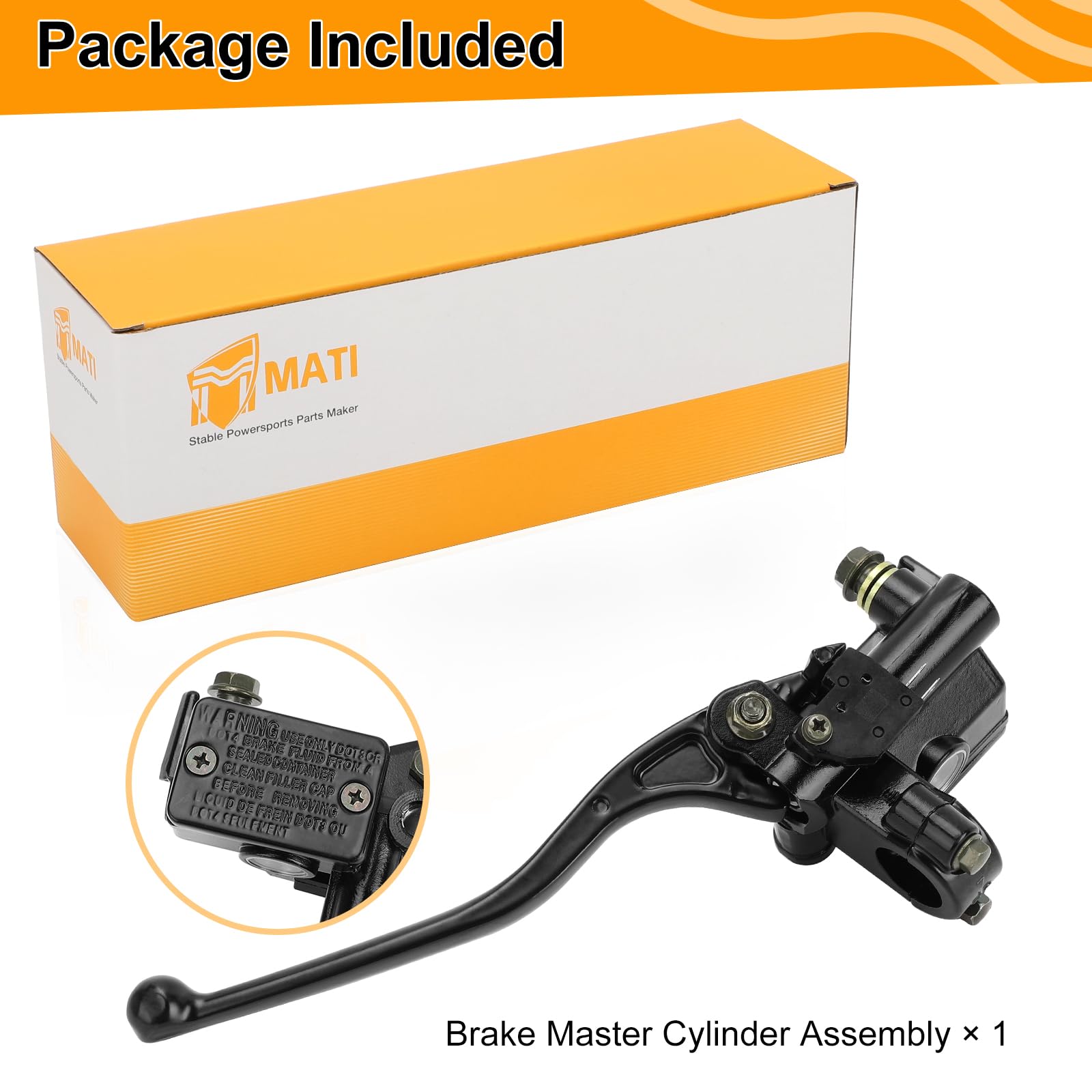 M MATI Front Brake Master Cylinder for Yamaha ATV Banshee Big Bear Grizzly Kodiak Warrior Wolverine YFZ YFM 350 400 2GU-25870-10