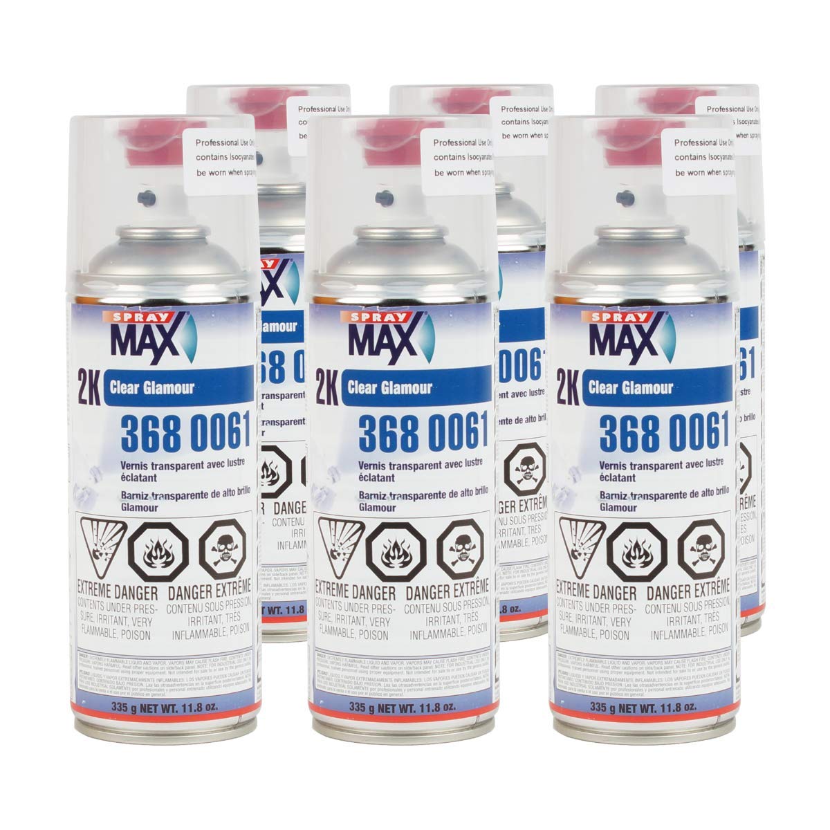 Spray Max Usc 2K High Gloss Clearcoat Aerosol (6 Pack) WBCARB00W2D83K2