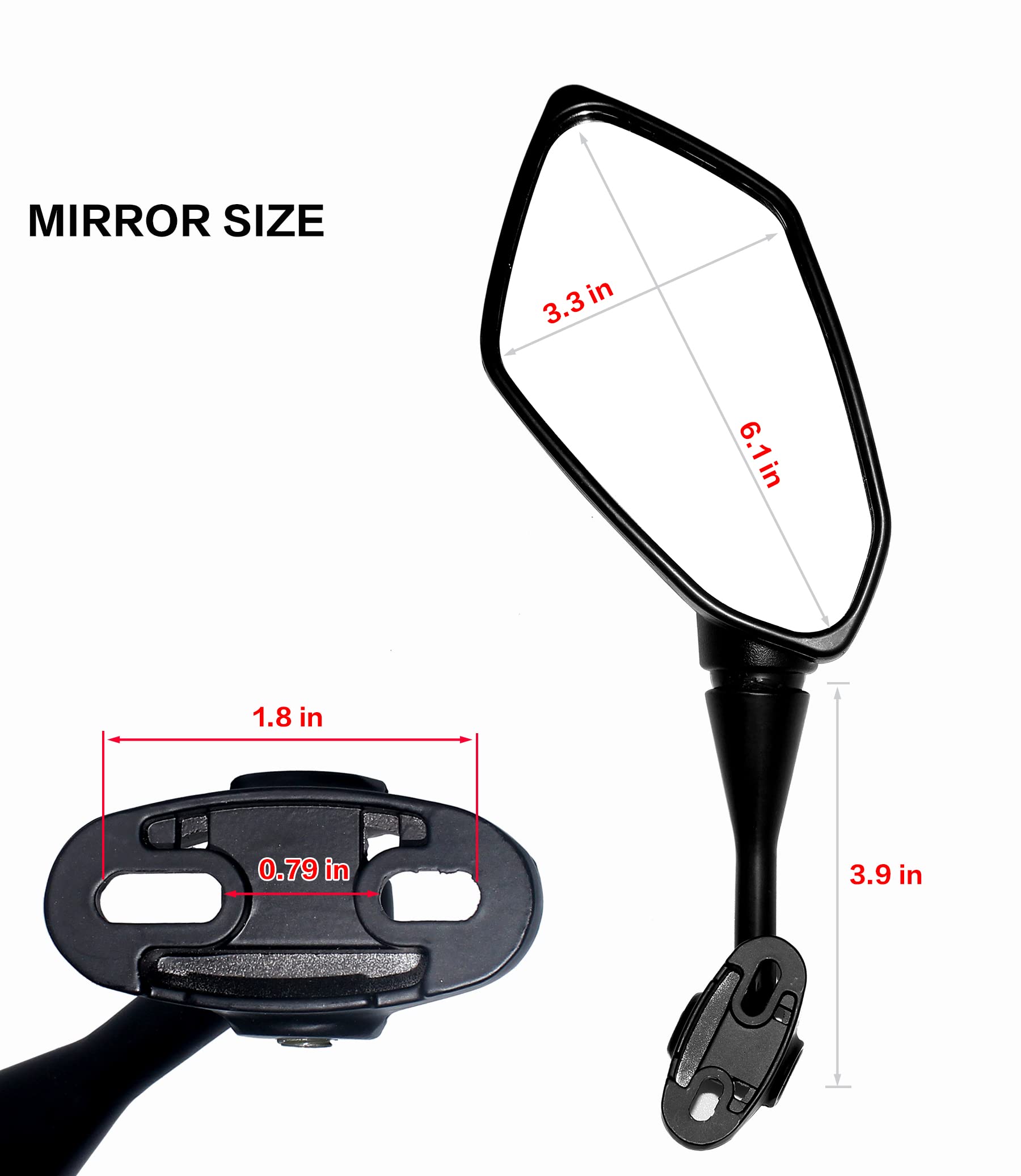Minho Rear view Convex Adjustment Mirrors for Honda CBR600 CBR250 CBR300 CBR500 CBR900 CBR1000 Ninja 250R Suzuki GSXR 750 Hyosun