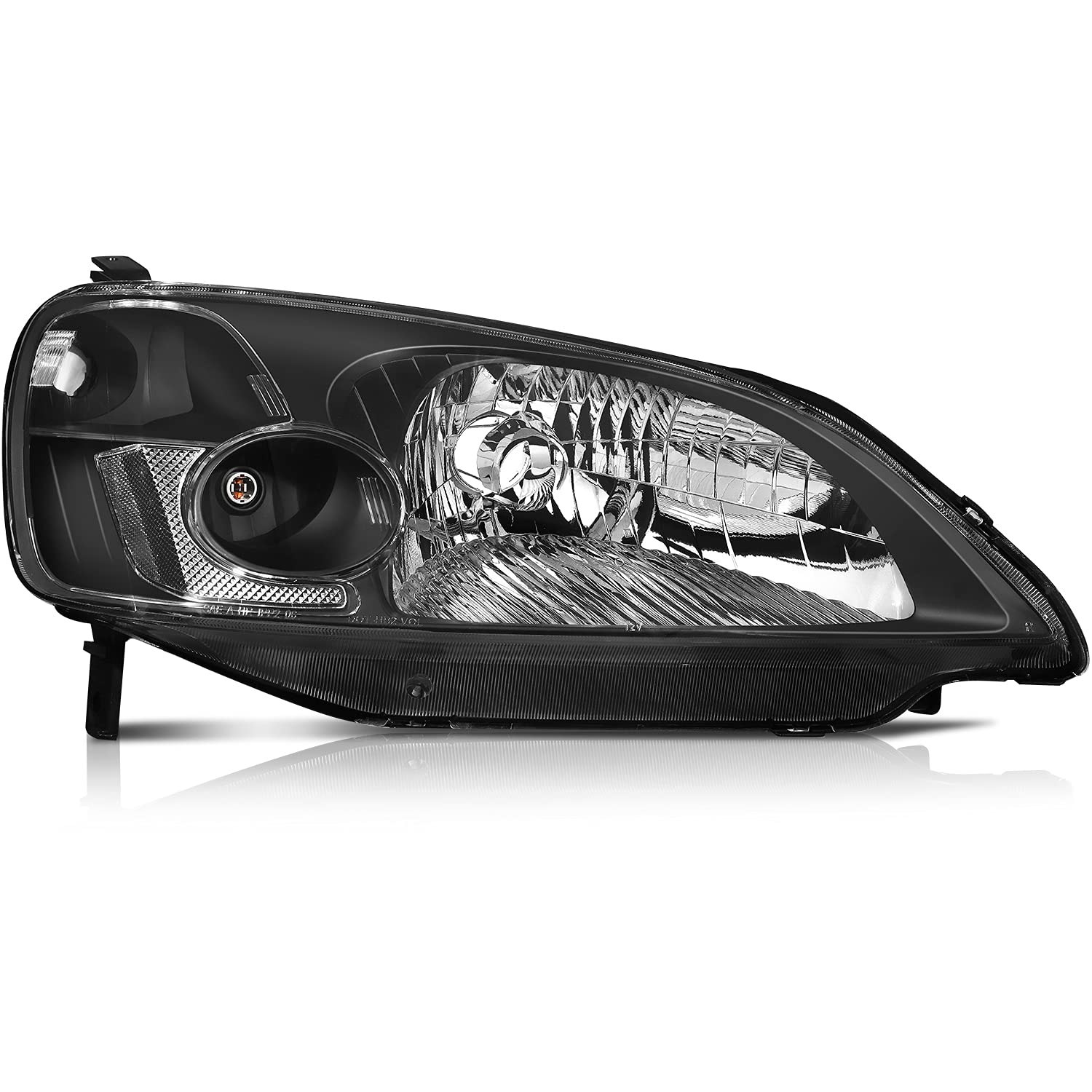OCPTY headlight Assembly A Pair Replacement For Honda Civic 2001-2003
