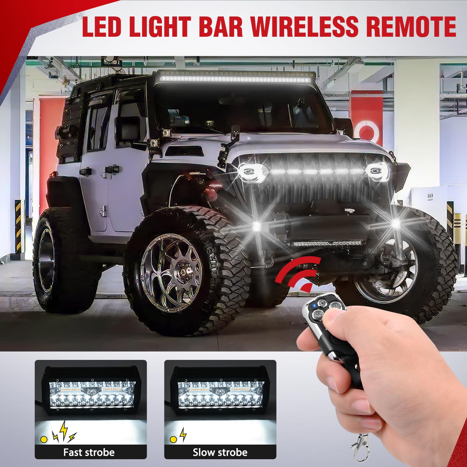 Nilight Remote Wiring Harness For Led Light Bar Wireless Strobe Flash Work Driving Lights 12V 20A 14Awg Controller 5Pin Switch W