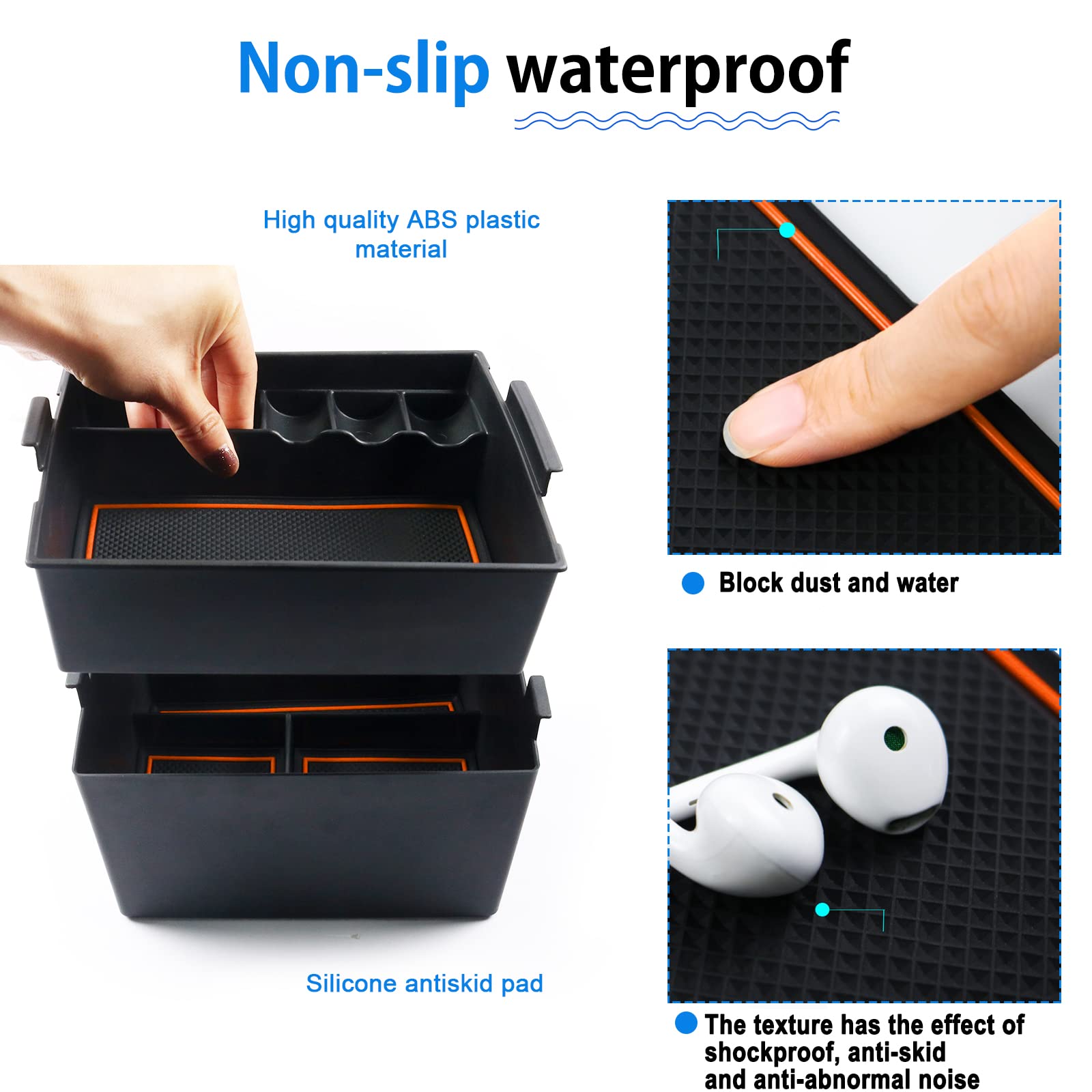 SHAOHAO for 2023 2024 Ford Maverick Center Console Organizer, Fit for 2022 2023 2024 Ford Maverick XL/XLT/Lariat Pickup Truck Ma