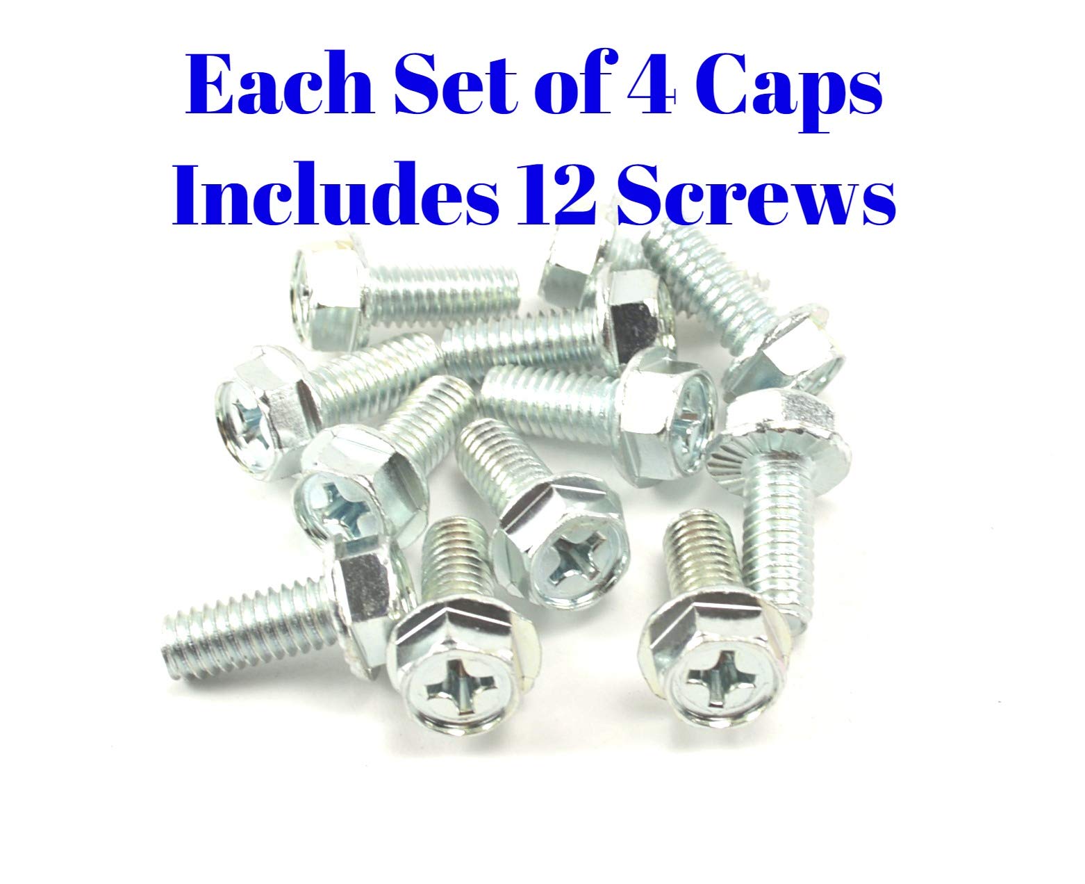 BB Auto 6 Lug 15" Rally Wheel Center Caps Replacement for Chevrolet/GMC - Silver Chrome, 4x4 Emblem, Fits 2WD Trucks