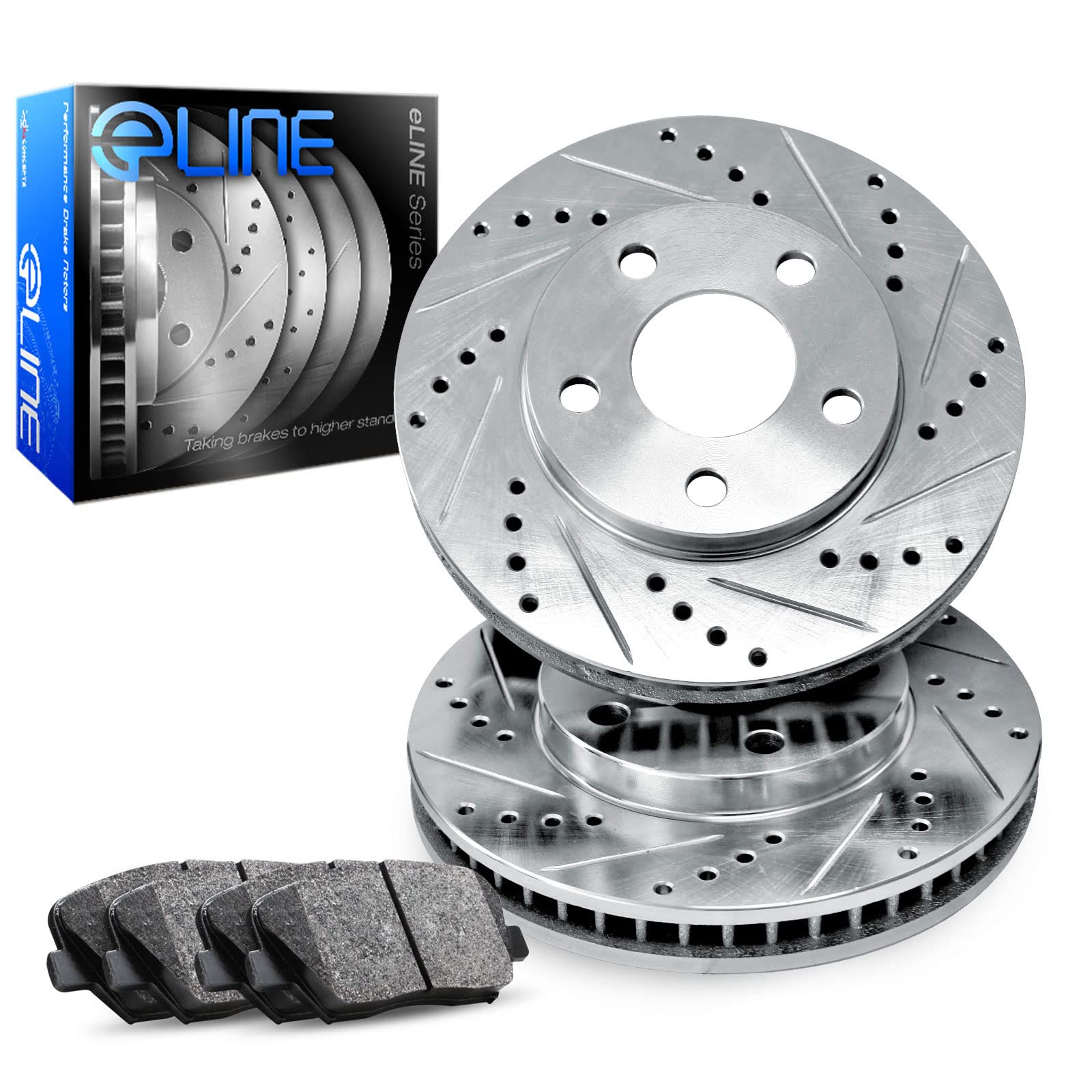 R1 Concepts Front Brakes And Rotors Kit |Front Brake Pads| Brake Rotors And Pads| Ceramic Brake Pads And Rotors |Fits 2012-2019 Nissan Versa, 2014-2019 Nissan Versa Note, 2015-2019 Nissan Micra