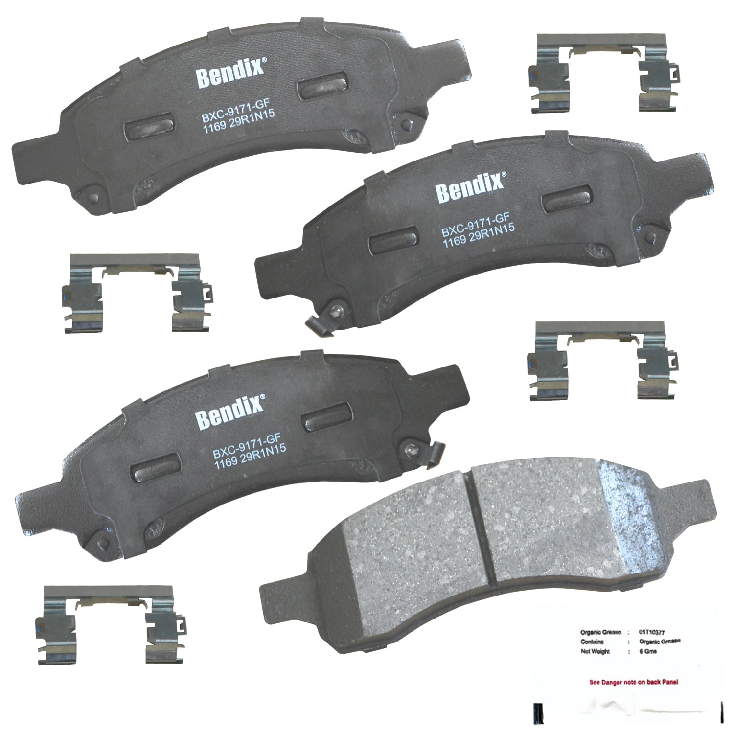 Bendix Priority1 Cfc1169 Ceramic Front Brake Pads For Select Models Buick Rainier, Chevrolet Colorado, Trailblazer, Trailblazer