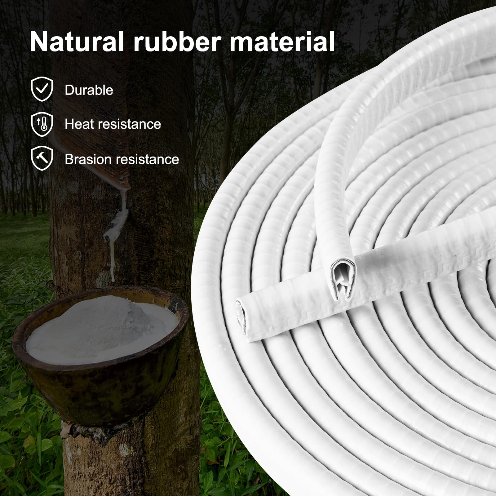 Car Door Edge Guards 32Ft(10M) Universal Rubber U Shape Edge Trim Car Door Protector Edge Guards Rubber Seal Protector For Most
