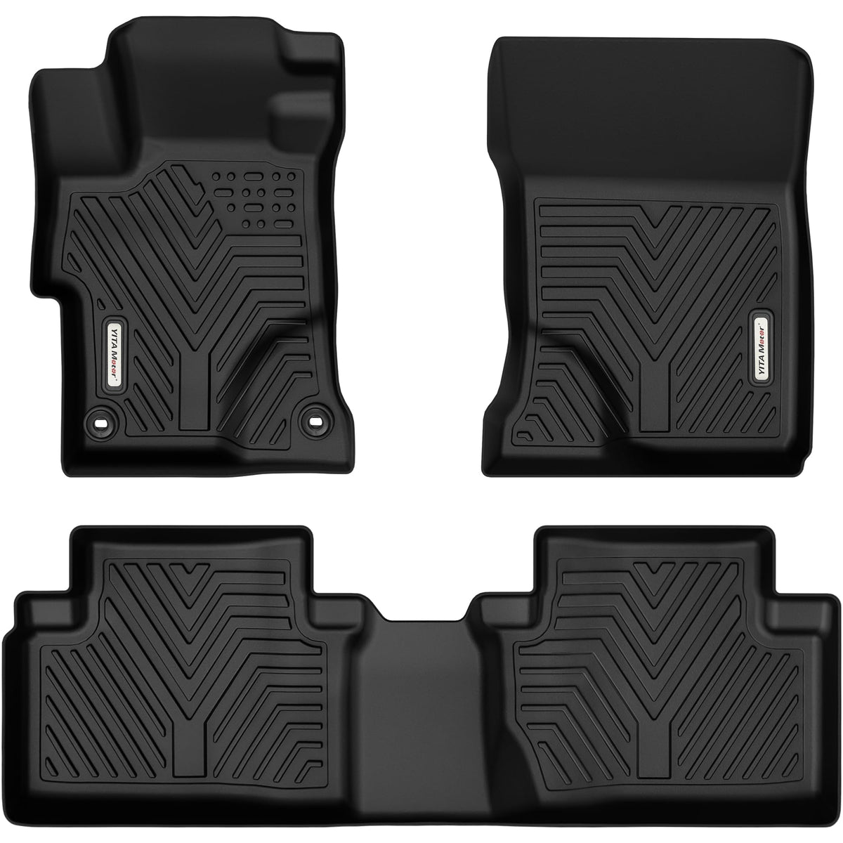 Yitamotor Floor Mats Compatible With 2012-2015 Honda Civic, Black All-Weather Custom Fit Front 1St & 2Nd Row Floor Liner Set