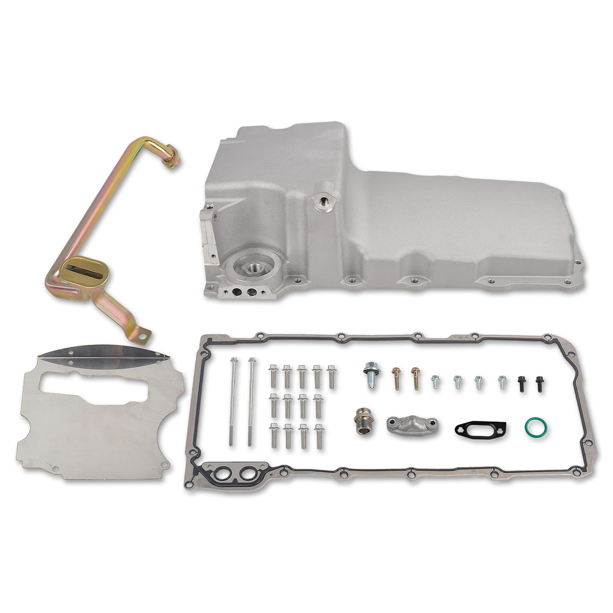 JGhyperX 302-1 81074 LS Swap Retrofit Oil Pan Kit Compatible with GM Classic Car Muscle Car Trucks LS Gen III IV Aluminum 1955-8