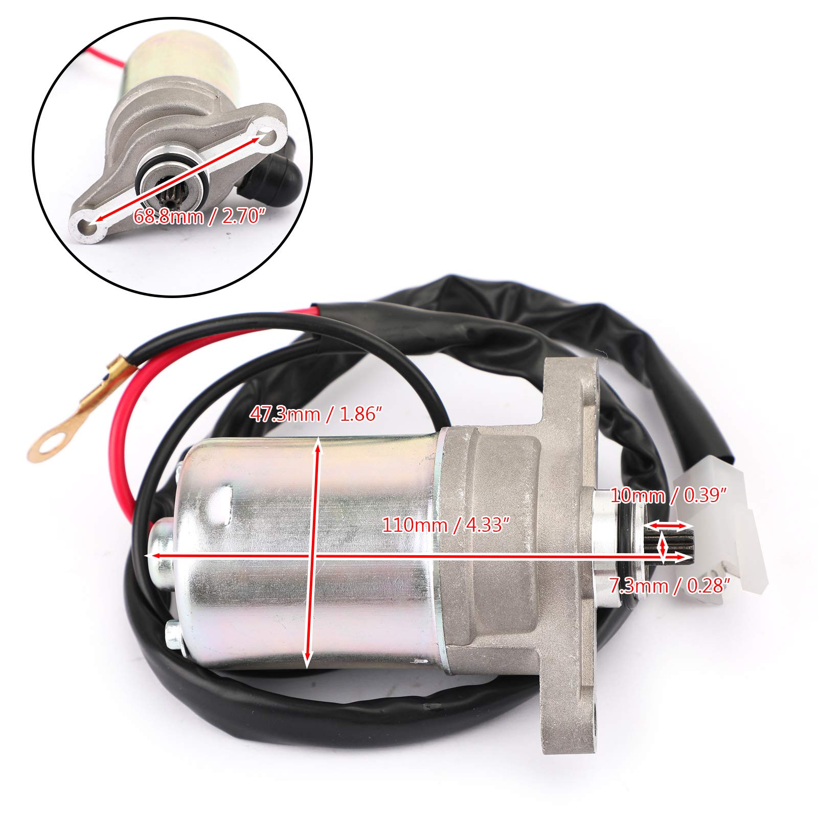 Artudatech Starter Motor Fit for Kawasaki KFX50 KFX 50 ATV 2007-2020 for Kymco Agility Carry 50 2011-2014 for Kymco People S 50