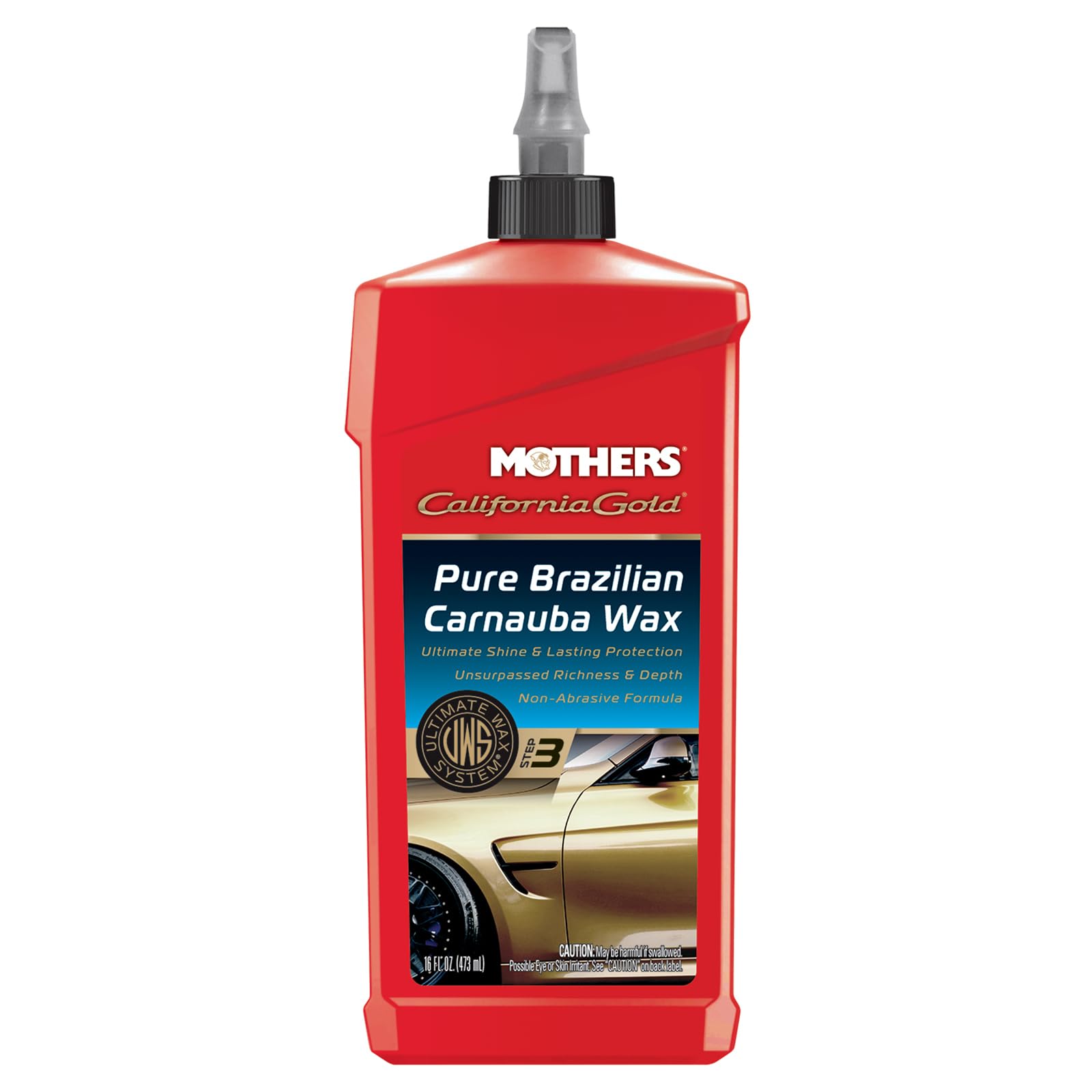 Mothers 05750 California Gold Pure Brazilian Carnauba Liquid Wax (Ultimate Wax System, Step 3) - 16 Oz.