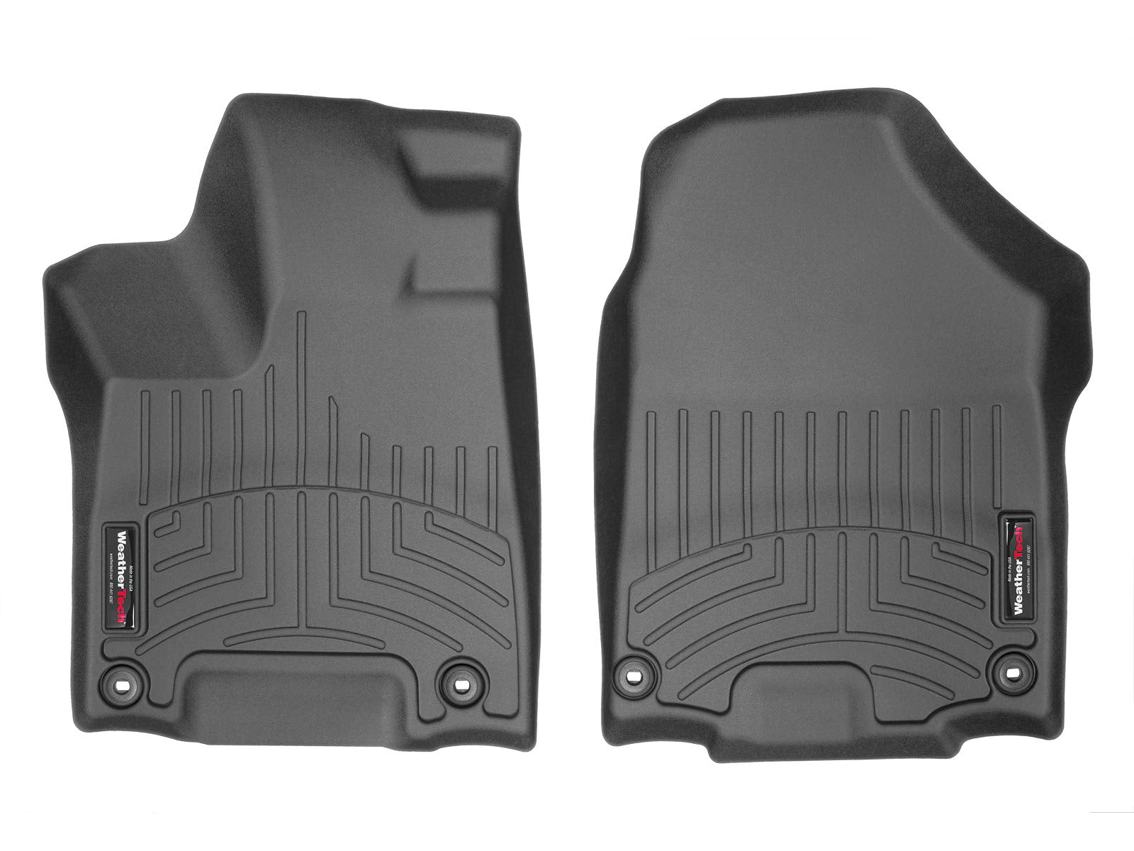 Weathertech Custom Fit Floorliners For Honda Ridgeline - 1St Row (449711), Black