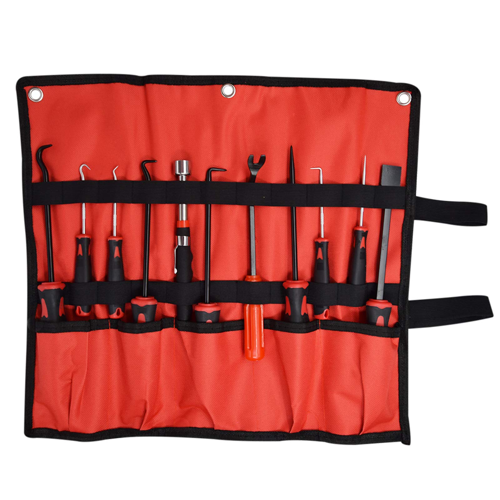 Hardk 11Pcs Hook And Pick Set Plastic Fastener Door Panel Remover Precision Scraper Gasket Scraping Hose Removal Puller Telescoping Magnetic Pick Up Tool Kit For Mechanic & Automotive & Electronic