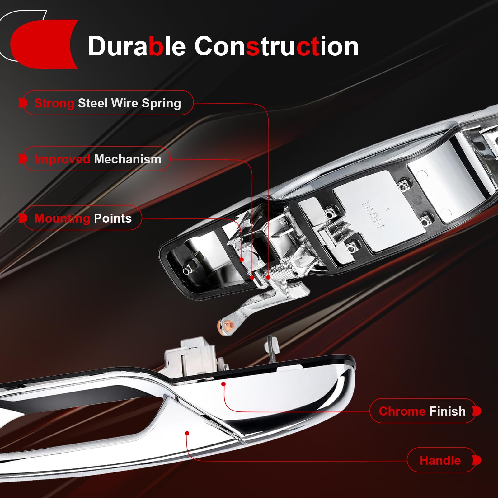 Faersi Exterior Door Handle Chrome Front Right Passenger Side Door Handle Replacements For 2007 2008 2009 2010 2011 2012 2013 Silverado Tahoe Avalanche Suburban Gmc Sierra Yukon Xl Cadillac Escalade