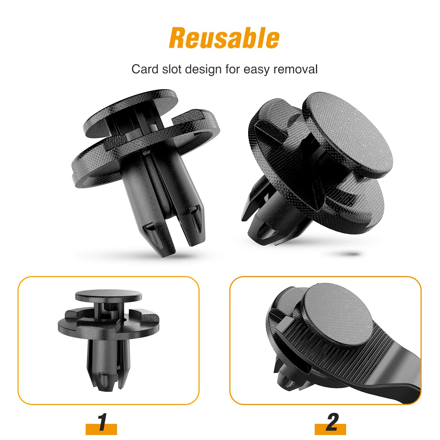 Gooacc 100Pcs Engine Cowl Bumper Fender Clips Replace Nissan 01553-05323 Mazda L33X13209 Infiniti Fx35 Fx45 G25 G35 G37 Nissan 2