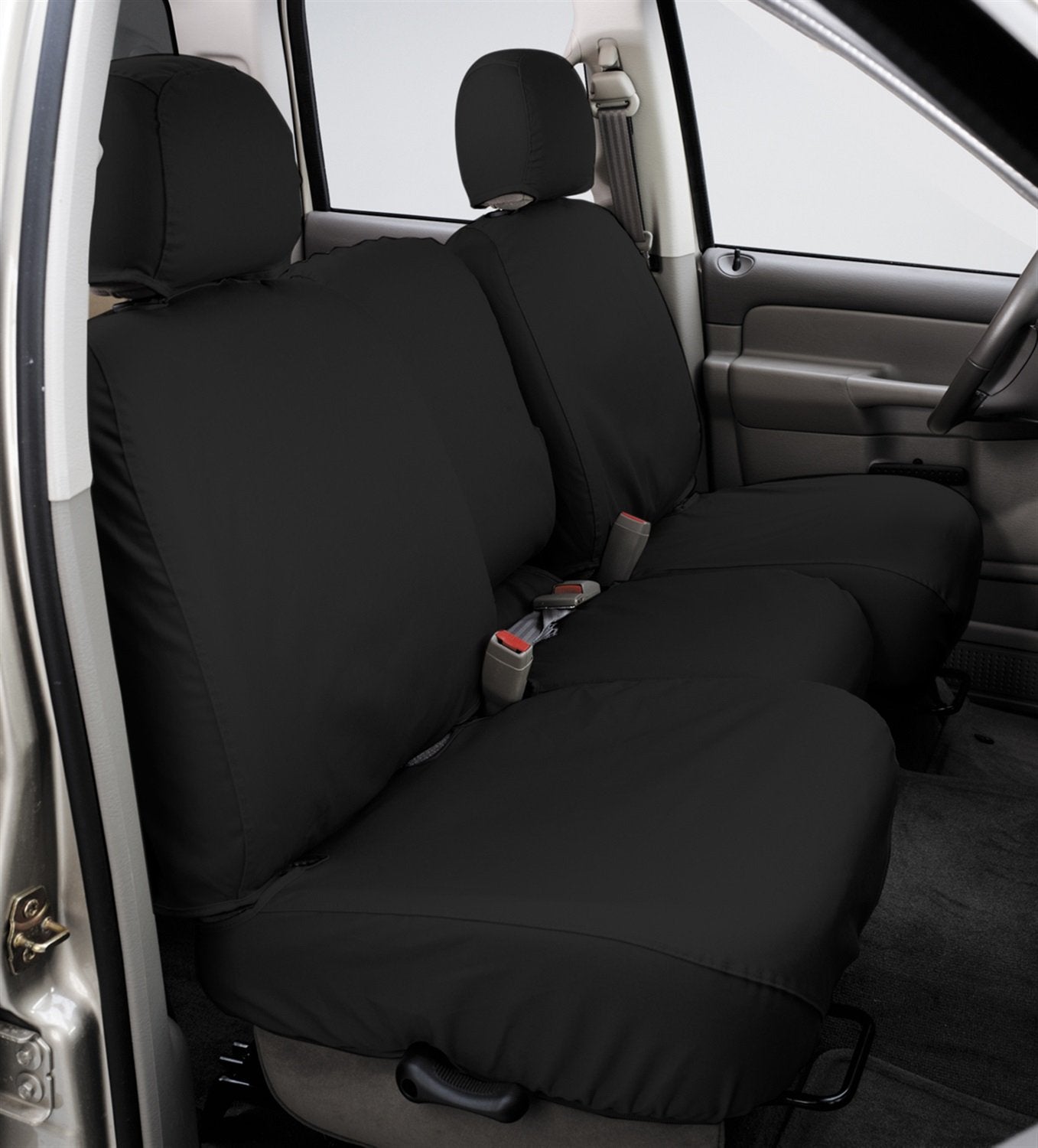 Covercraft SeatSaver Front Row Custom Fit Seat Cover for Select Ford F-150 Models - Polycotton (Charcoal)