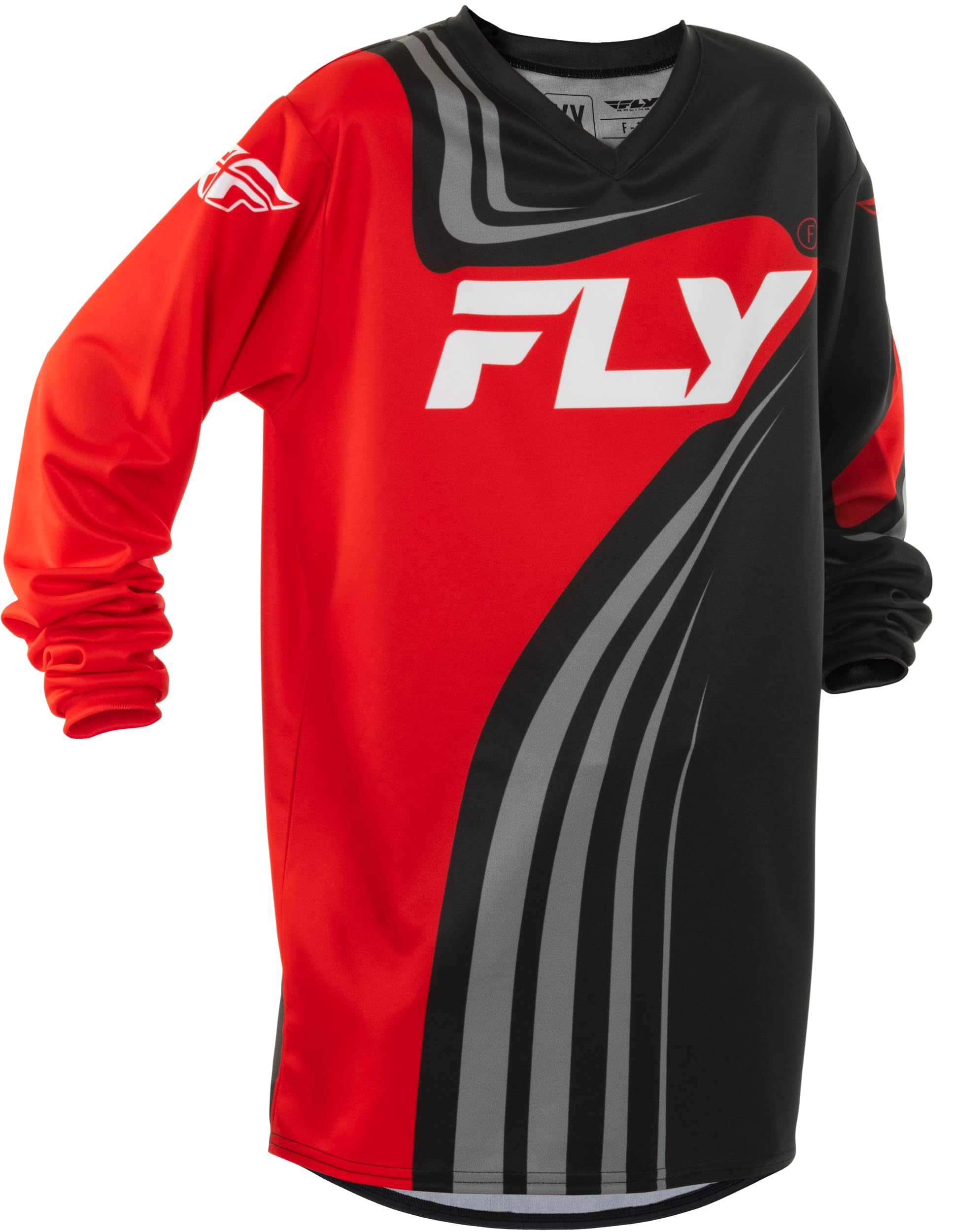 Fly Racing Youth F-16 Jersey (Black/Red/White, Youth Large)