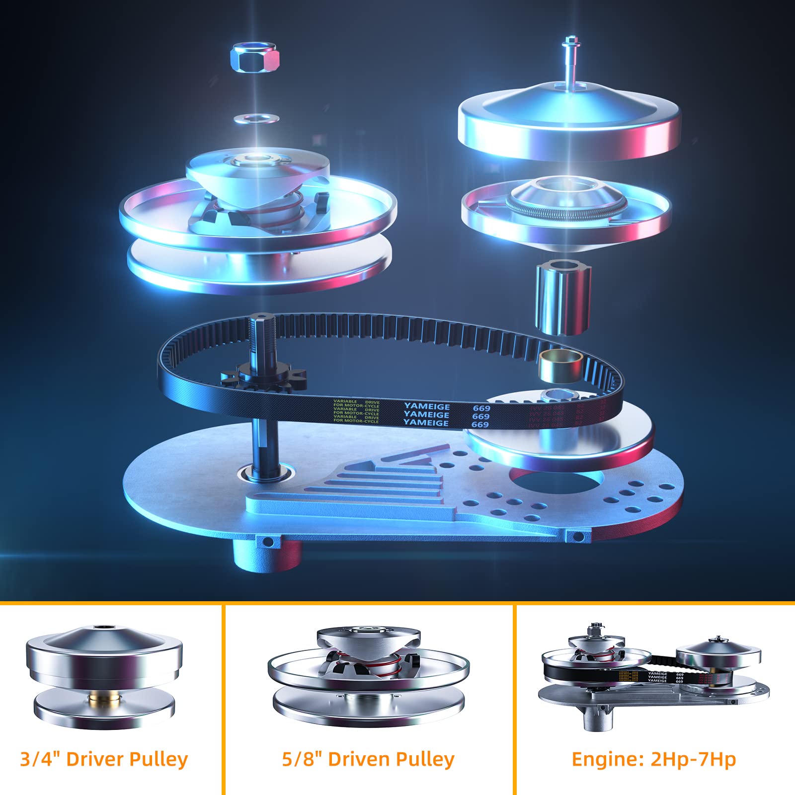212Cc Torque Converter Go Kart Clutch 3/4 Inch 10T 40/41 & 12T 35 Chain Predator Drive Belt Pulley Replace For Manco Comet Tav2