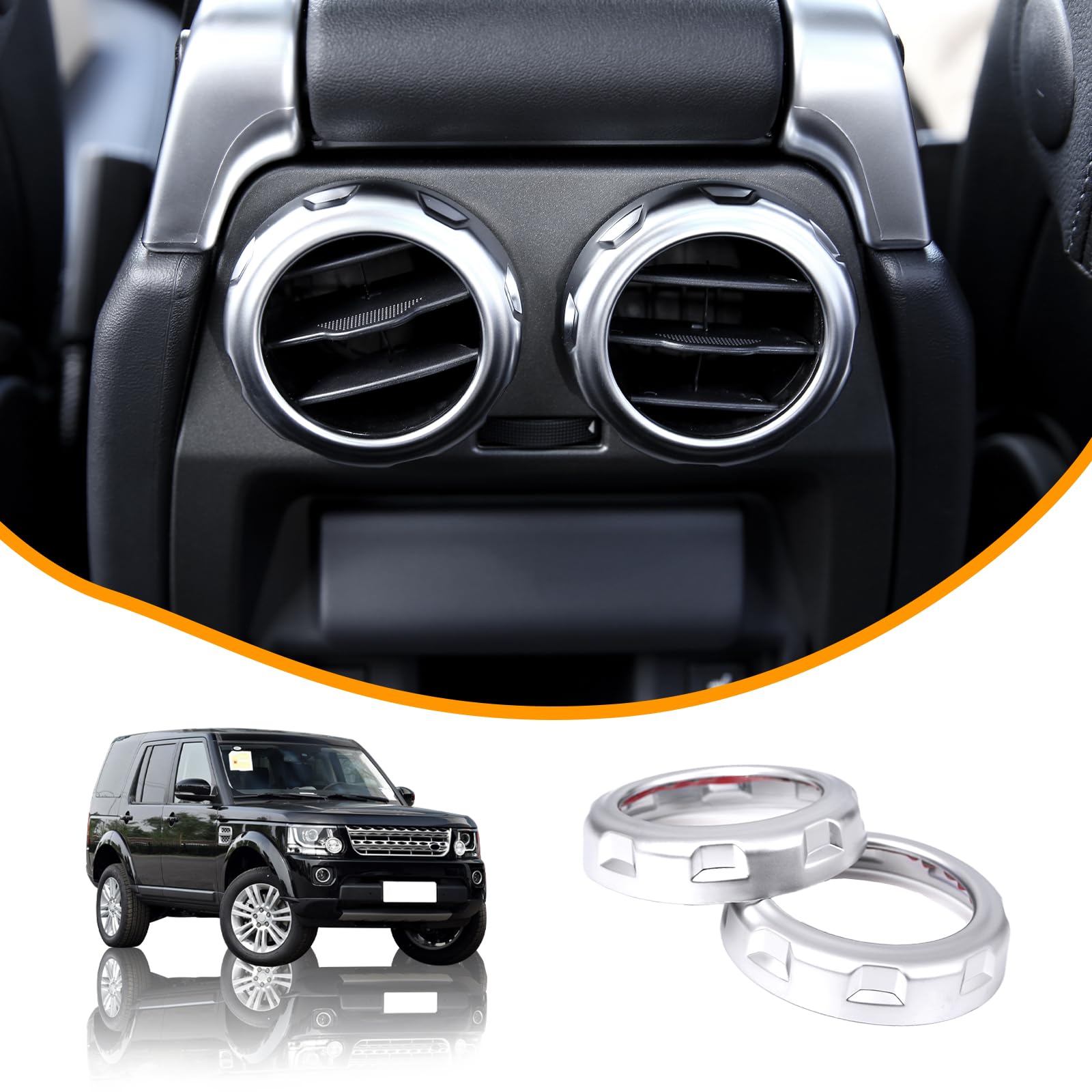 Llkuang Rear Armrest Air Vent Outlet Cover Ring For Land Rover Discovery 3 Discovery 4 Lr3 Lr4, Range Rover Sport 2005-2013