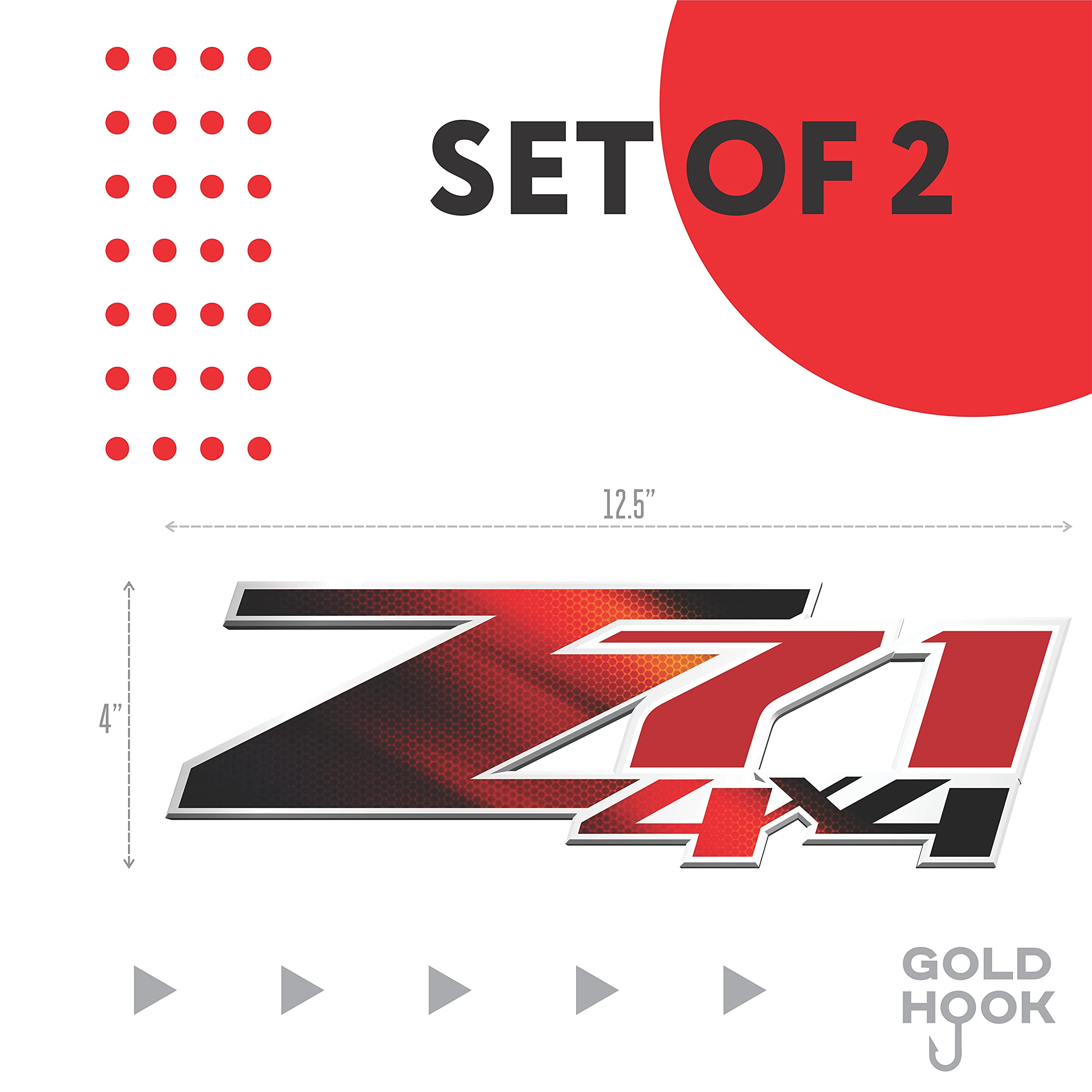 Z71 Decal Silverado Stickers Chevy Road Emblem Hd Replacement Side Truck (Die-Cut (Peel & Stick))