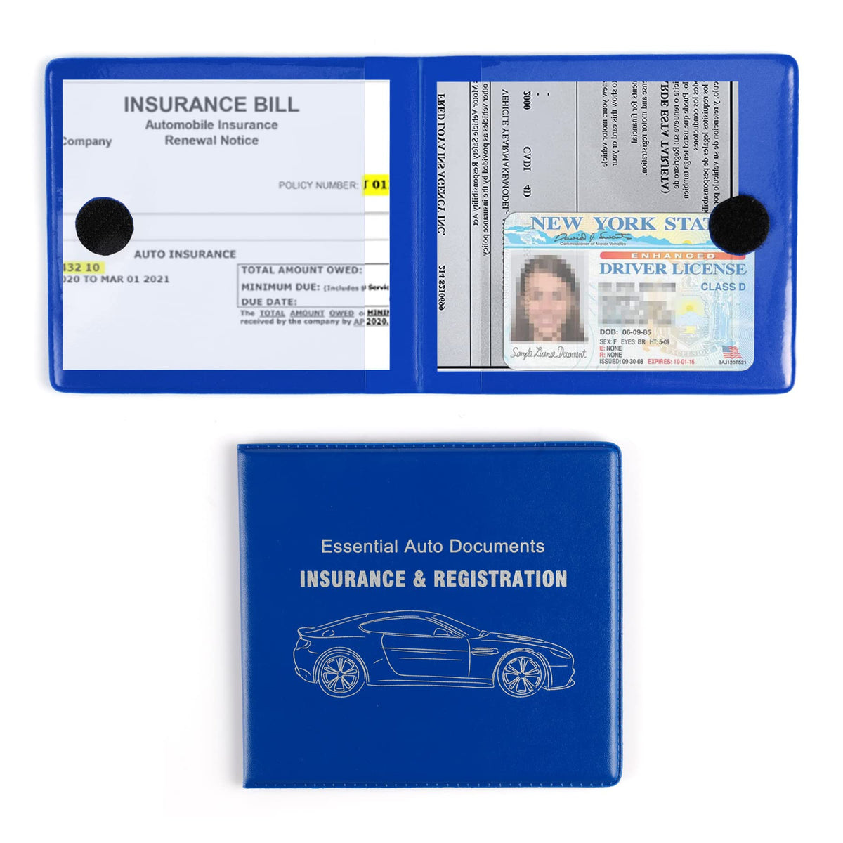 Uyye Auto Car Essential,Car Registration And Insurance Card Documents Holder2-Pack,Car Interior Accessories For Car,Truck,Suv An