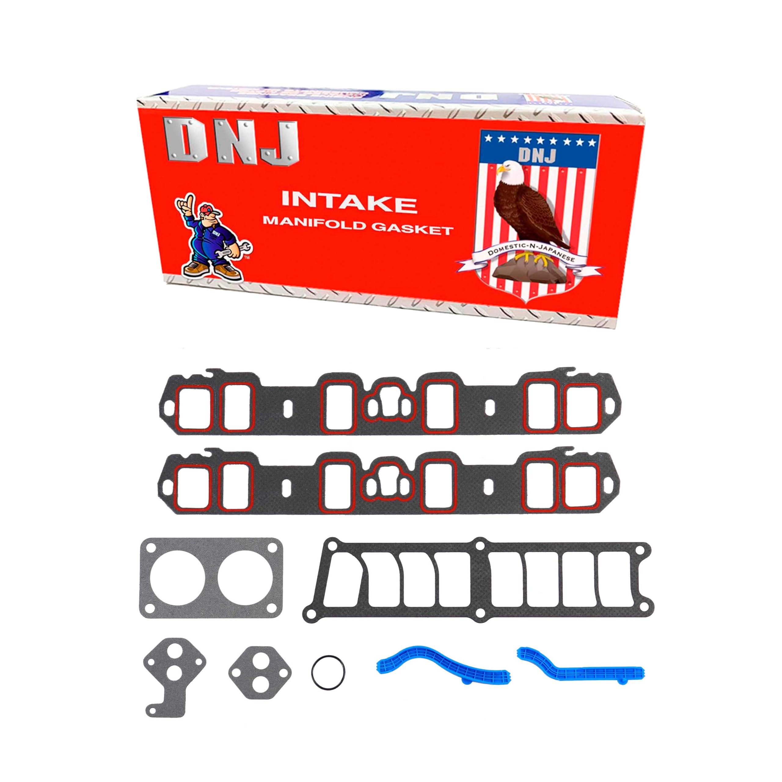 DNJ IG4113 Intake Gasket for 1985-1996 / Ford/Bronco, E-150 Econoline, E-150 Econoline Club Wagon, E-250 Econoline, F-150, F-250/5.0L / OHV / V8 / 16V / 302cid / VIN F, VIN N