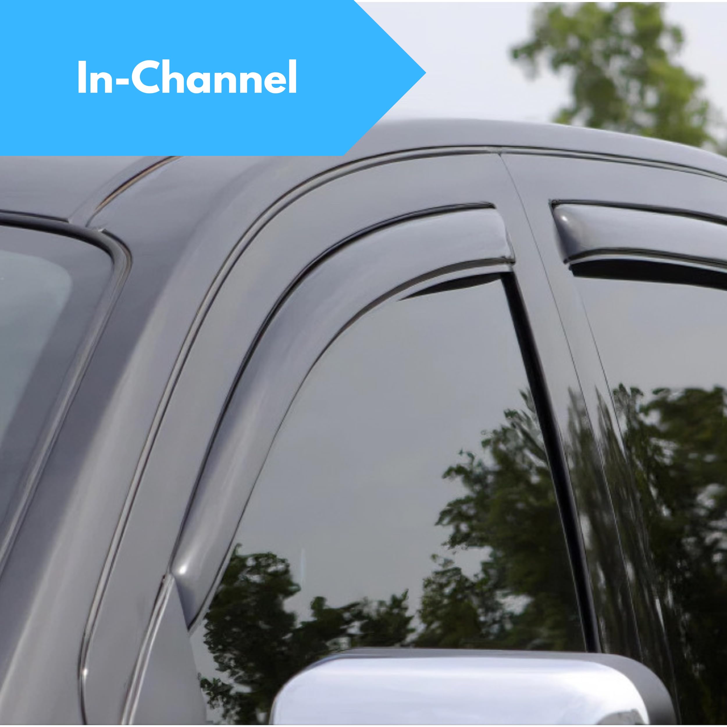 Kpy Window Visor Compatible With Nissan Juke 2011-2017, 4Pc Rain Guard Side Window Vent Deflectors In-Channel Style, 2011 2012 2