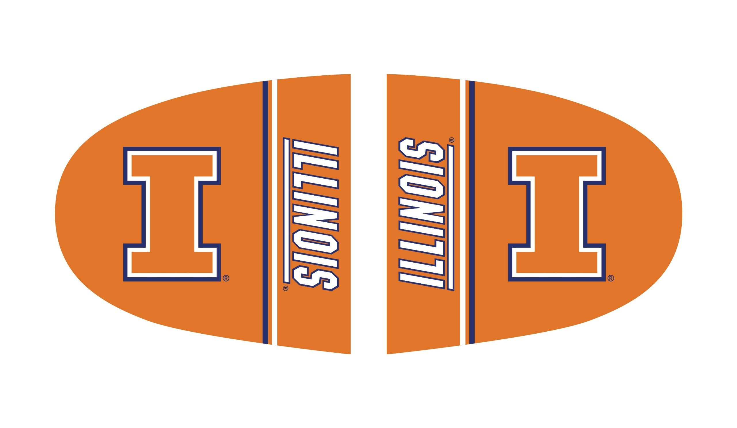 Fanmats University Of Illinois Mirror Cover, 6'' X 9''