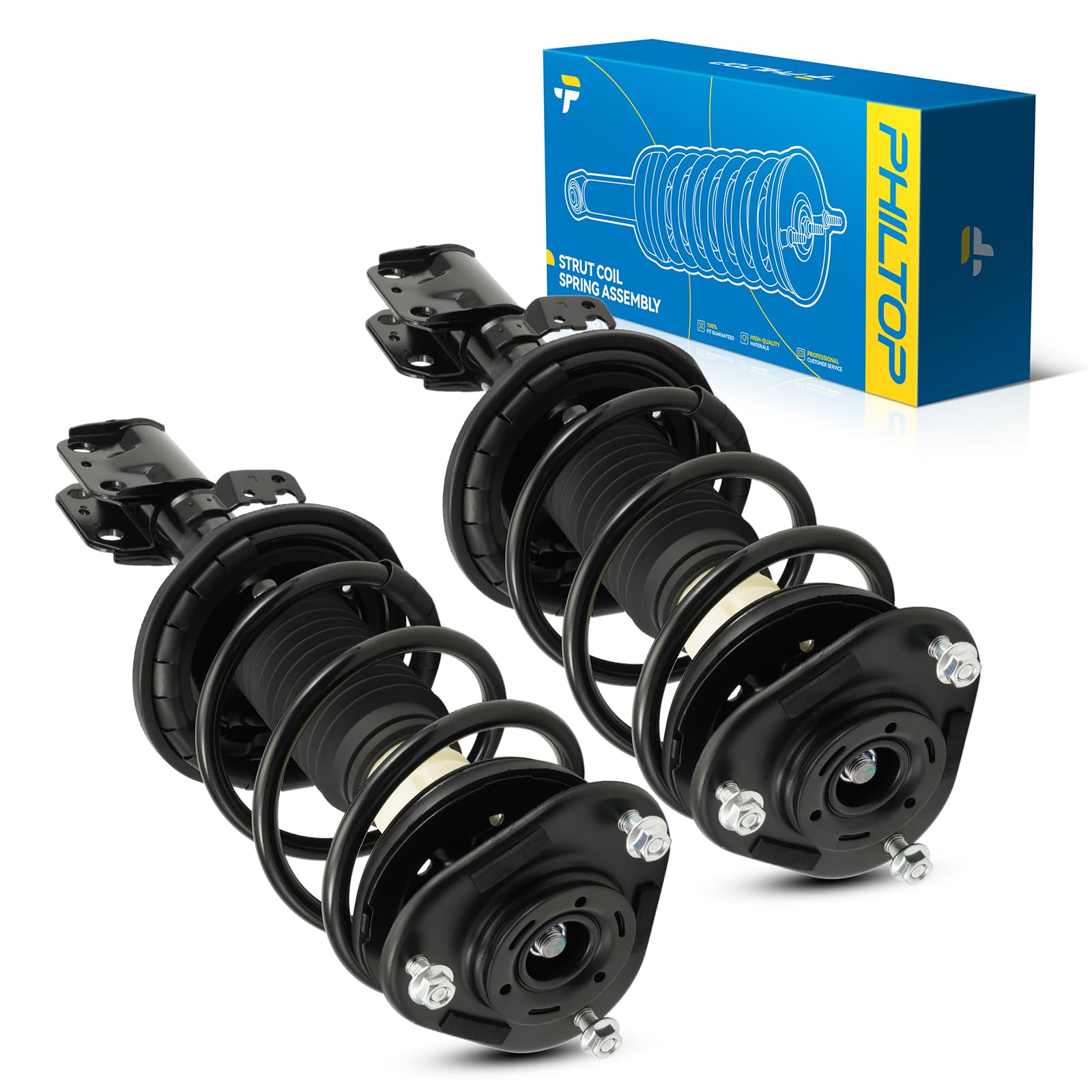 Philtop Front Struts Shock Absorber Fit For Tc 2005-2010, Complete Struts With Coil Spring Assembly, Quick Suspension Loaded Str
