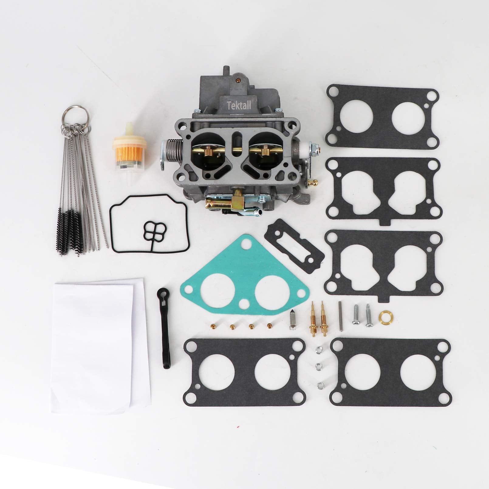 Tektall Carburetor For Ka.wasaki Mule 3000 3010 3020 2001-2008 Trans 4x4# 15003-2766 with Gaskets Carbon Dirt Jet Cleaner Tool k