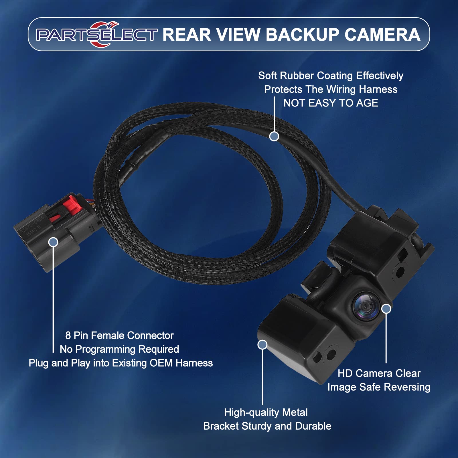 Partselect Rear View Reversing Backup Camera 23244435 84079952 Replacement For Chevy Silverado 2500 Hd 3500 Gmc Sierra 2500 Hd 3