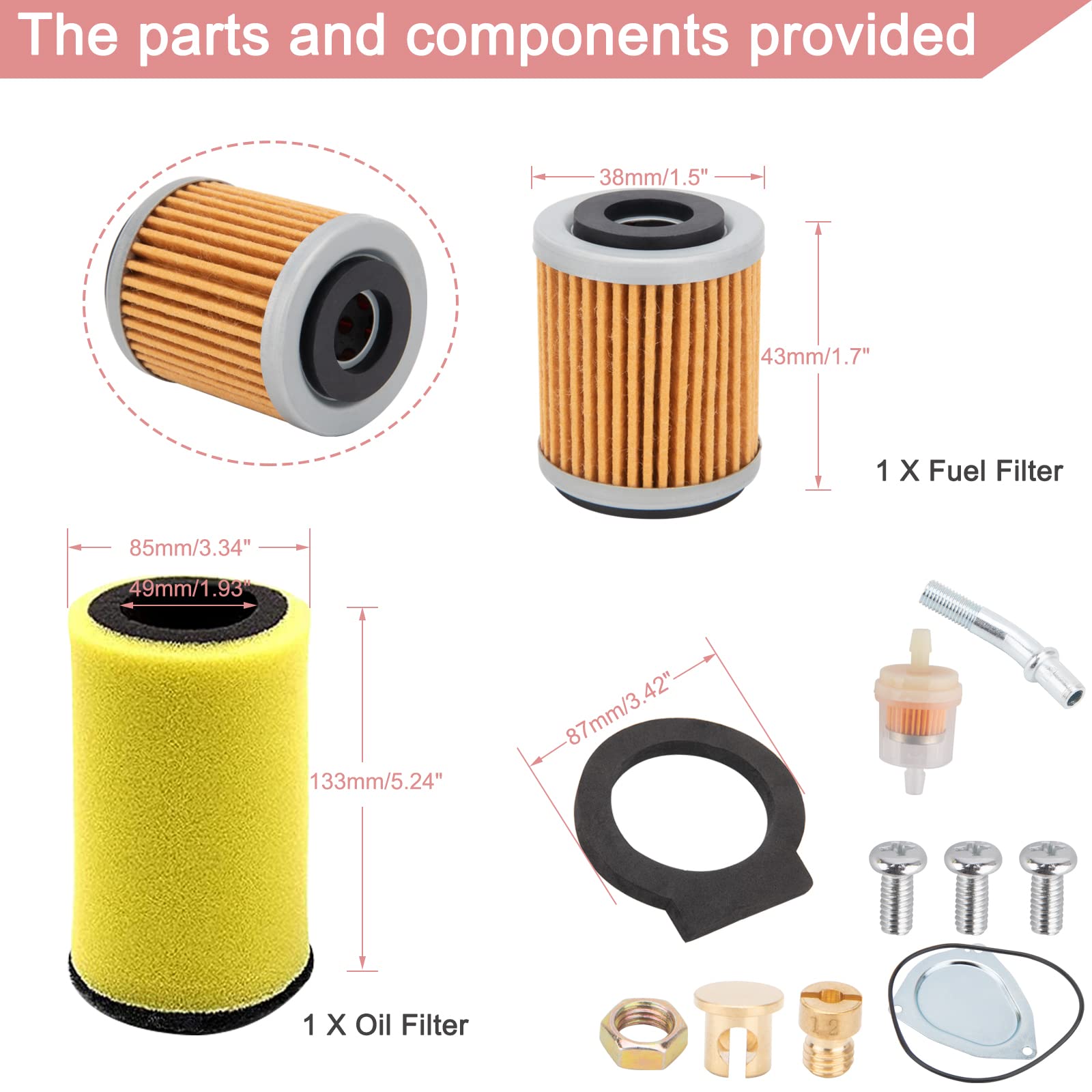 Yfm400 Carburetor Compatible With Atv Yamaha 2000-2006 Kodiak 400 Yfm400 & Big Bear 400, 2004-2006 Bruin 350, 2006-2009 Wolverine 350, 2007-2011 Grizzly 350 450, 2007-2010 Wolverine 450