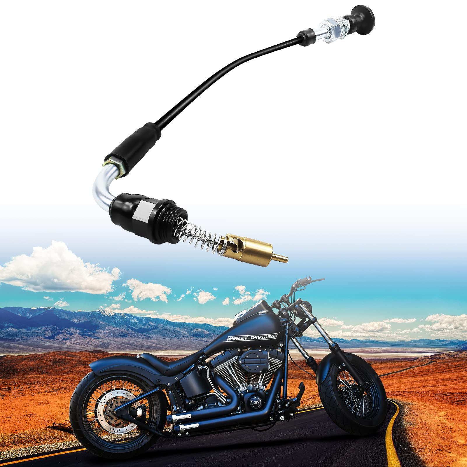 LOCOPOW CV40 HSR42 Carburetor Choke Cable for Harley Davidson Sportster 883 1200 Softail Fatboy Electra Glide 27490-04 27465-04