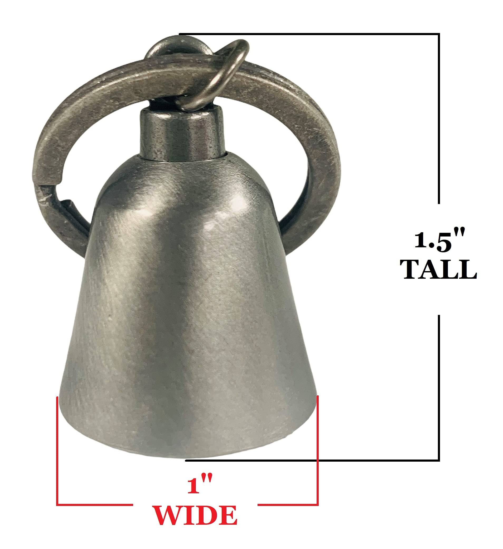 Kustom Cycle Parts Ride Safely I Need You Here With Me Love You Motorcycle 'Evil Spirits' Biker Guard Bell. (Silver Bell)