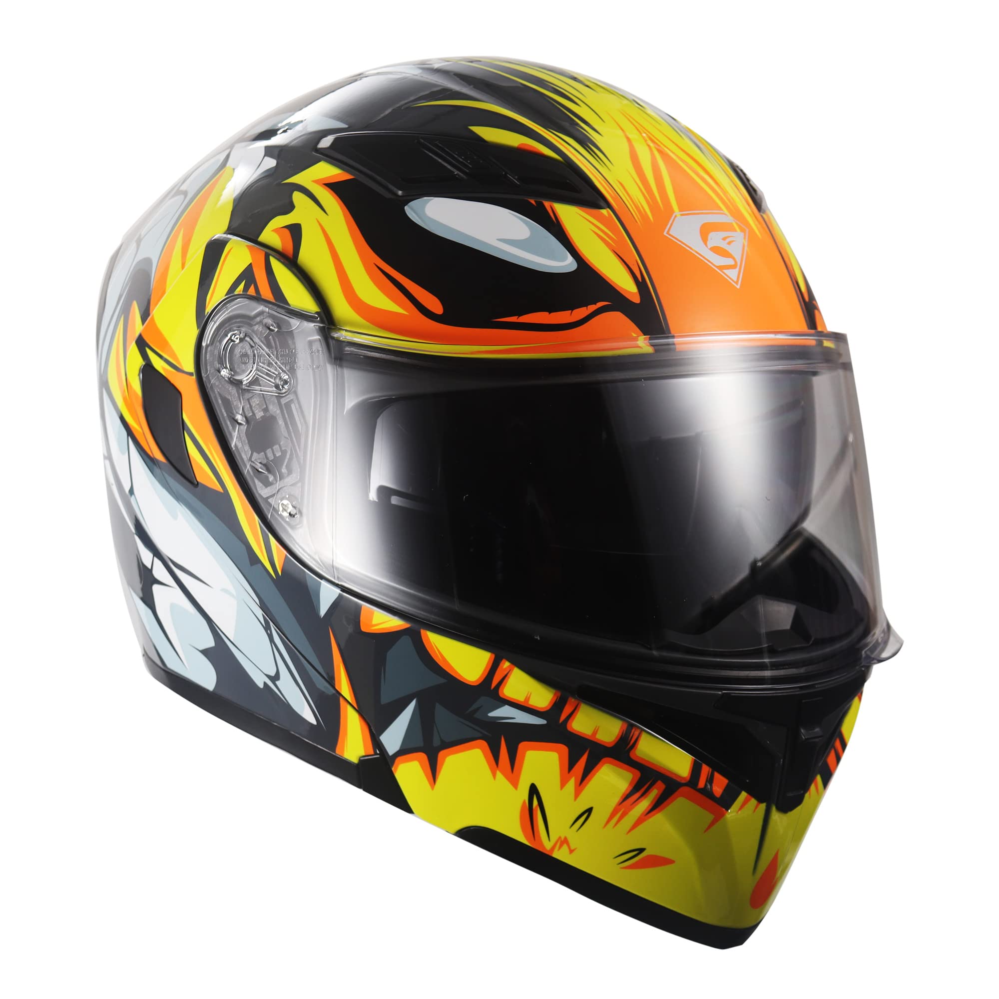 Kypara Motorcycle Dual Visor Flip Up Modular Full Face Helmet With Dot Certification Of Impressionism (Xl, Ghost Rider)