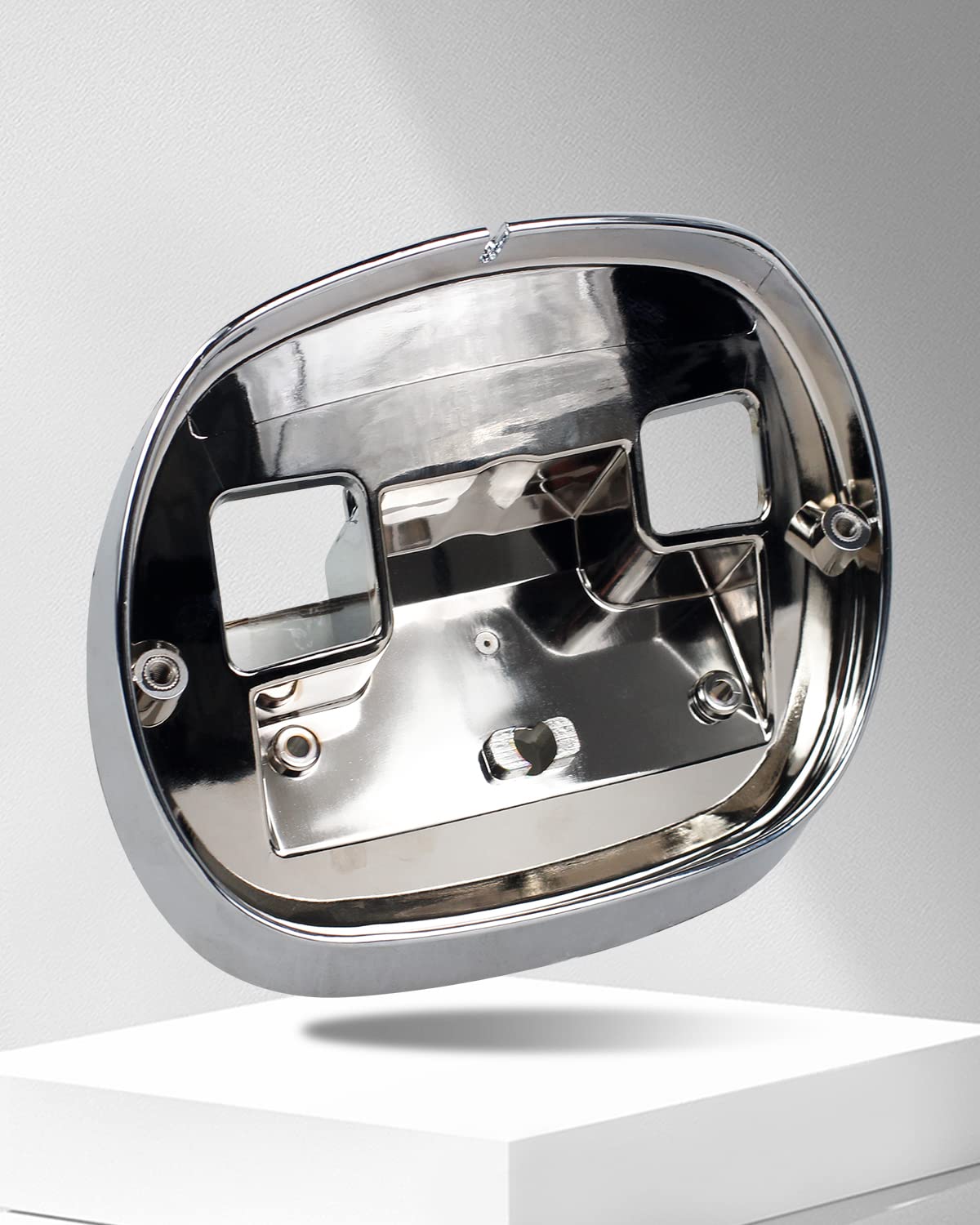 NTHREEAUTO Chrome Tail Light Base Plate, Taillight Baseplate Compatible with 2000 and Newer Harley Sportster Dyna Road King Elec