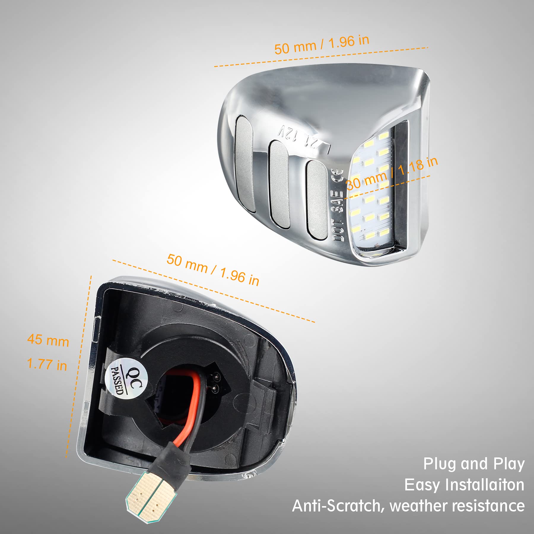 Ruxifey Chrome Led License Plate Lights Red Neon Tube Tag Light Compatible With Chevy Silverado Gmc Sierra 1500 2500 3500 Hd Yuk