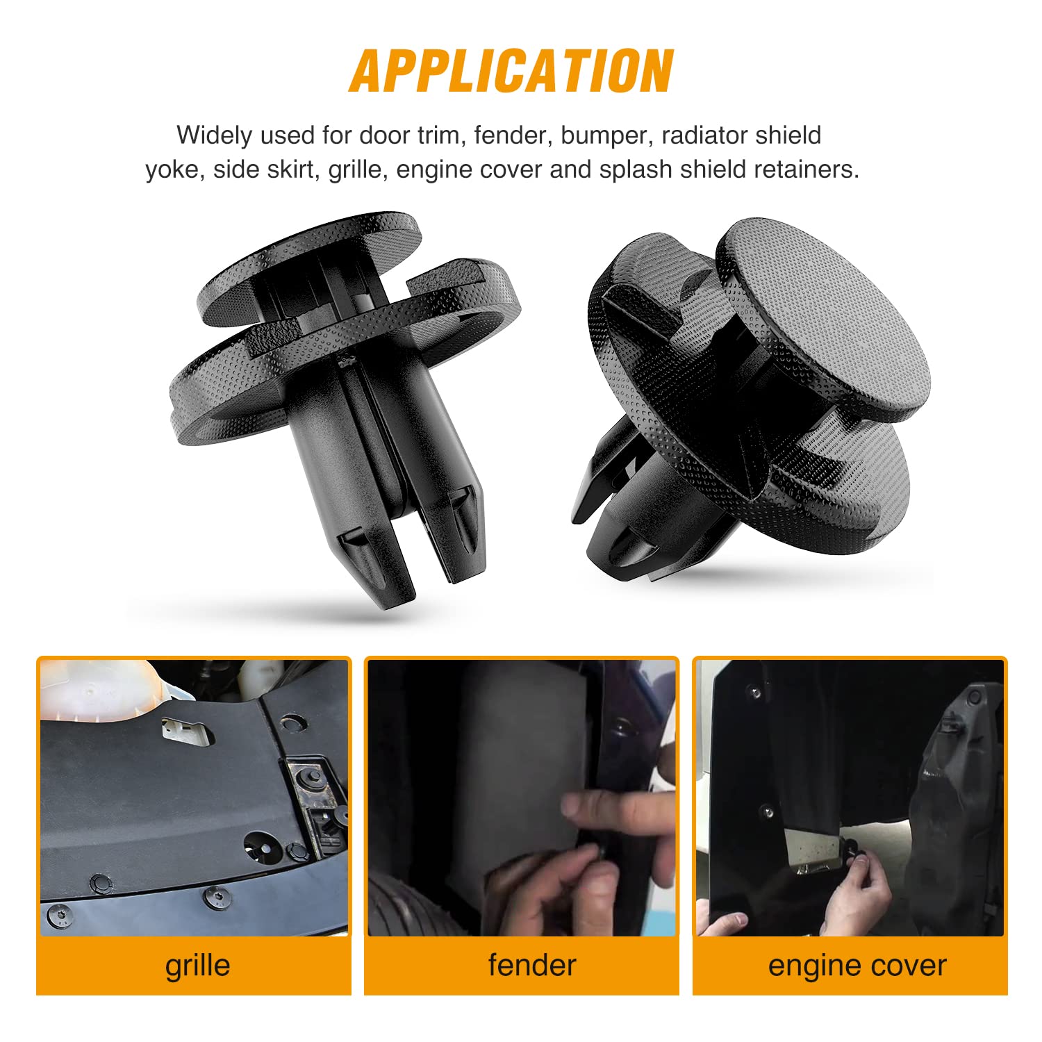 Gooacc 100Pcs Engine Cowl Bumper Fender Clips Replace Nissan 01553-05323 Mazda L33X13209 Infiniti Fx35 Fx45 G25 G35 G37 Nissan 2