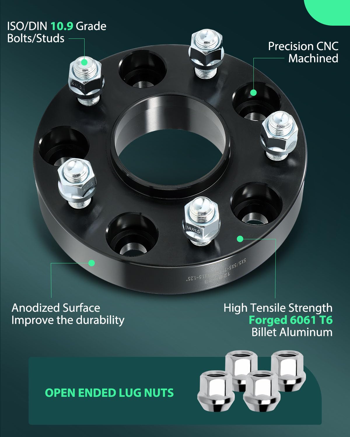 SCITOO 4pcs Wheel Spacers 1.25'' 5x5 Bore 71.5mm Studs 14x1.5 5Lug Wheel Spacers Adapters Fit for for Jeep for Grand Cherokee fo