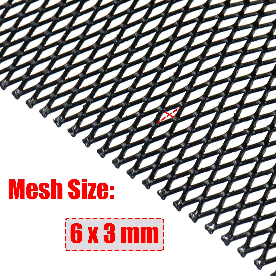 Modengzhe 40 X 13 Inch Car Grill Mesh Sheet, Silver Colored Aluminum Alloy Multifunctional Grille Mesh Roll, 11 X 25 Mm Hexagon-