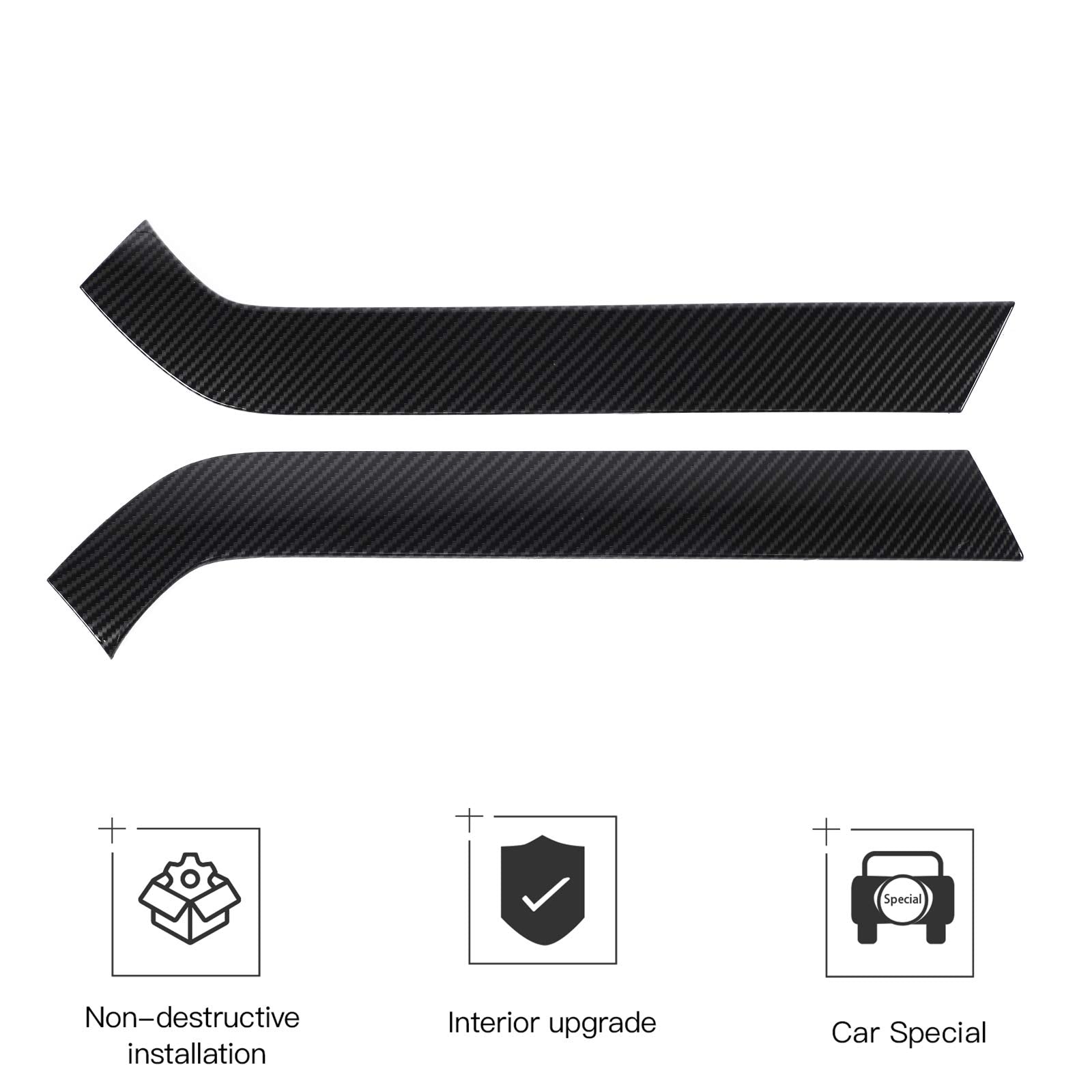 RT-TCZ for Silverado Center Console Organizer Tray Side Panel Trim Cover for Chevy Silverado GMC Sierra 2014-2018 Carbon Fiber I