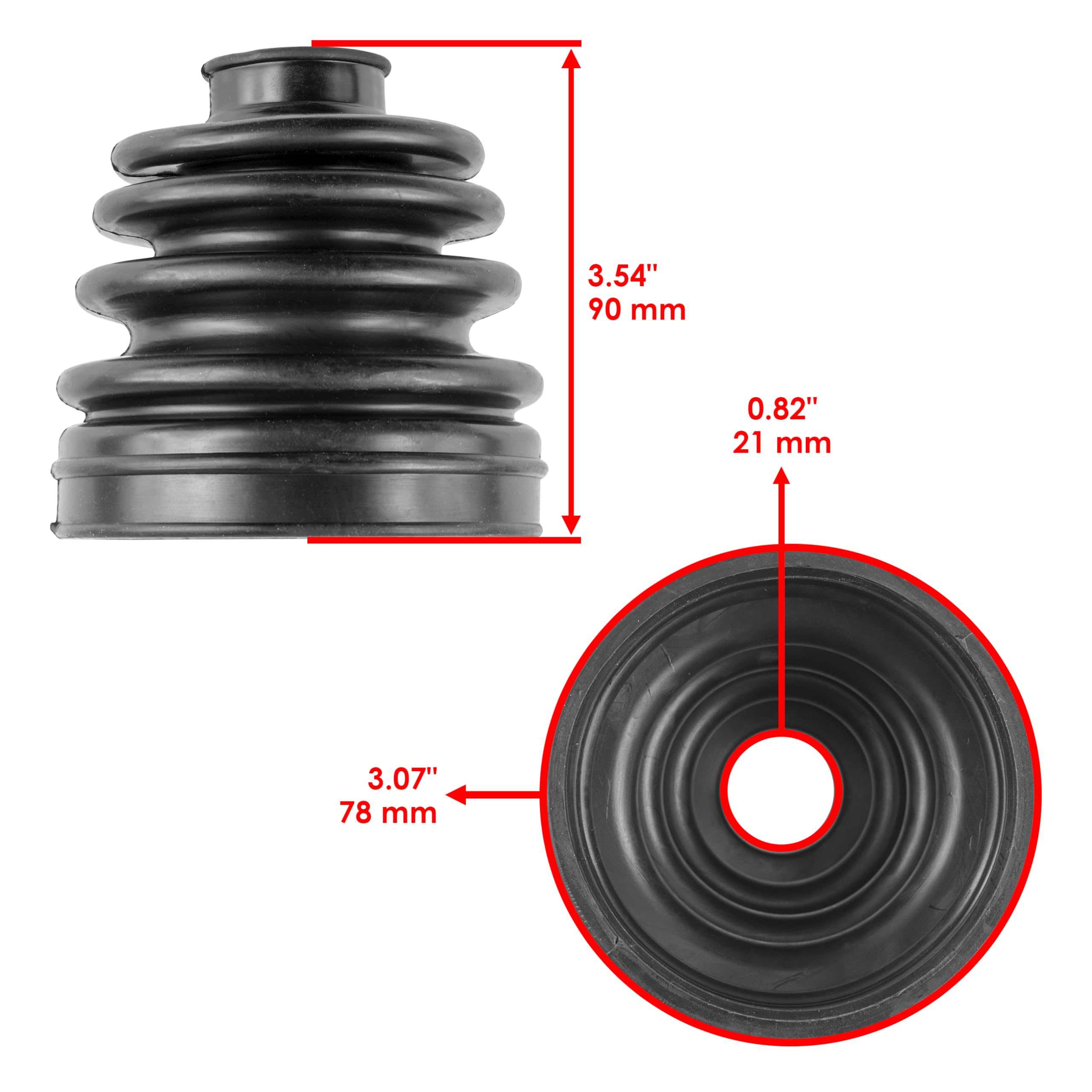 Caltric Rear Axle Inner And Outer Cv Boot Kits Compatible with Polaris Sportsman 500 4X4 Ho 1999-2005