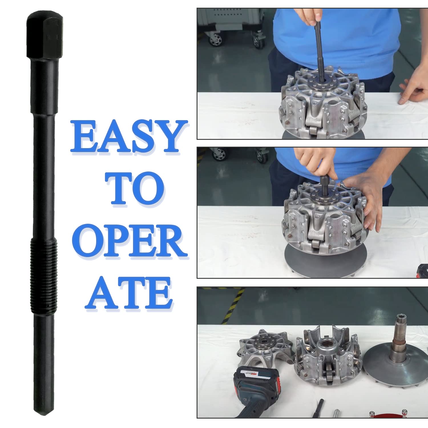 Primary Drive Clutch Puller Remove Tool Compatible For Can-Am, Defender, Commander, Maverick X3/Sport/Trail, Outlander, Renegade