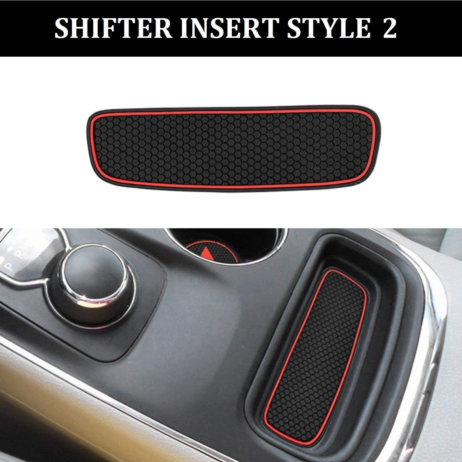 5pcs Cup Holder Liner Compatible for Dodge Durango 2014-2020 Custom Fit Cup Holder Insert & Center Console Mats Non Slip Storage Bin Trim Mat