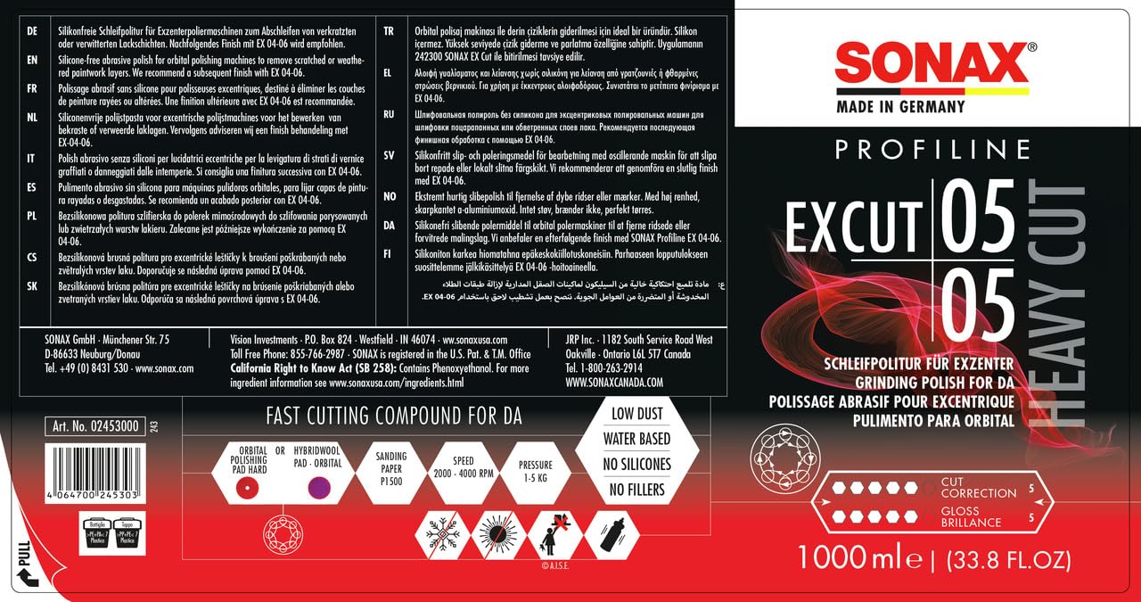 Sonax 02453000 Excut 1L